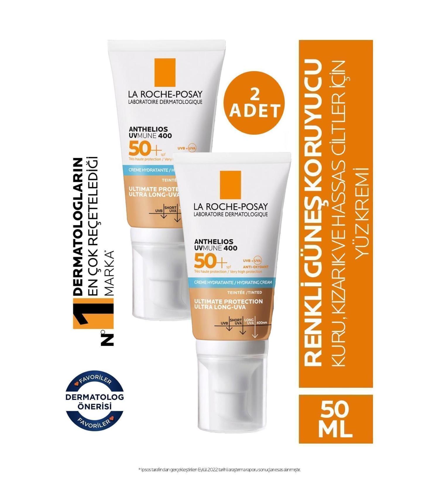 La Roche Posay Anthelios Uvmune 400 Tinted Spf50 50 ml 2 Pieces - Buy Online on GoSupps.com