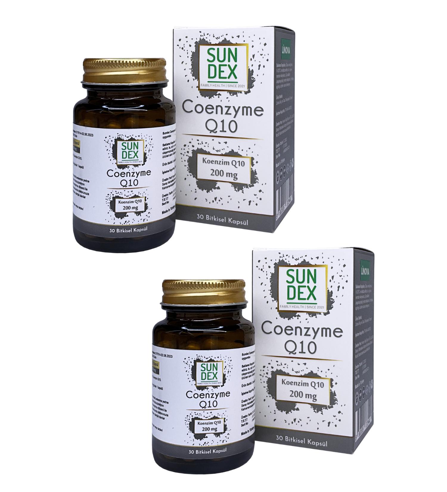 Sun Dex Family Health Since 2021 2-Pack Coenzyme Q10 200 mg 30 Herbal Capsules
