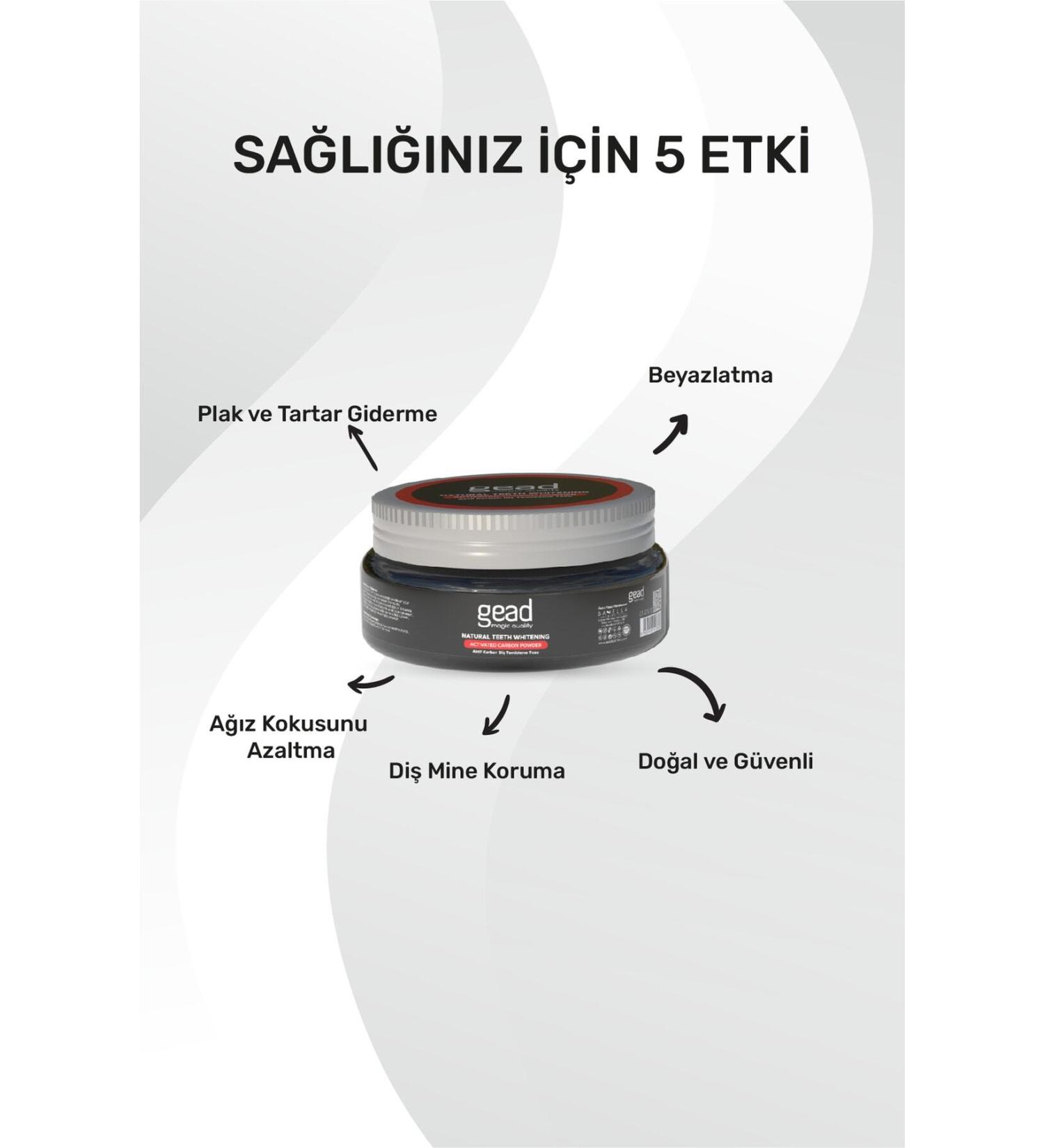 Gead Active Carbon Natural Teeth Cleaning Powder-50 Grams - Buy Online on GoSupps.com