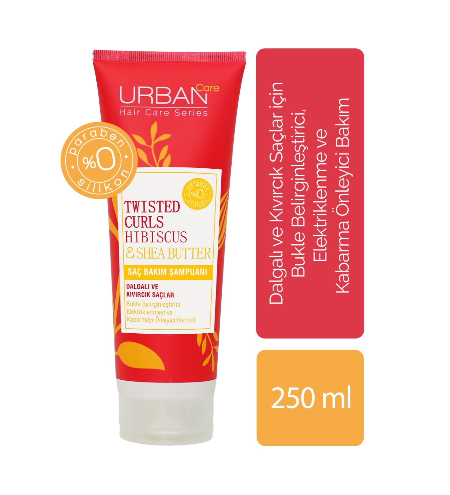 Urban Care Twisted Curls Hibiscus & Shea Butter Shampoo for Curly Hair 250ml - Buy Online on GoSupps.com