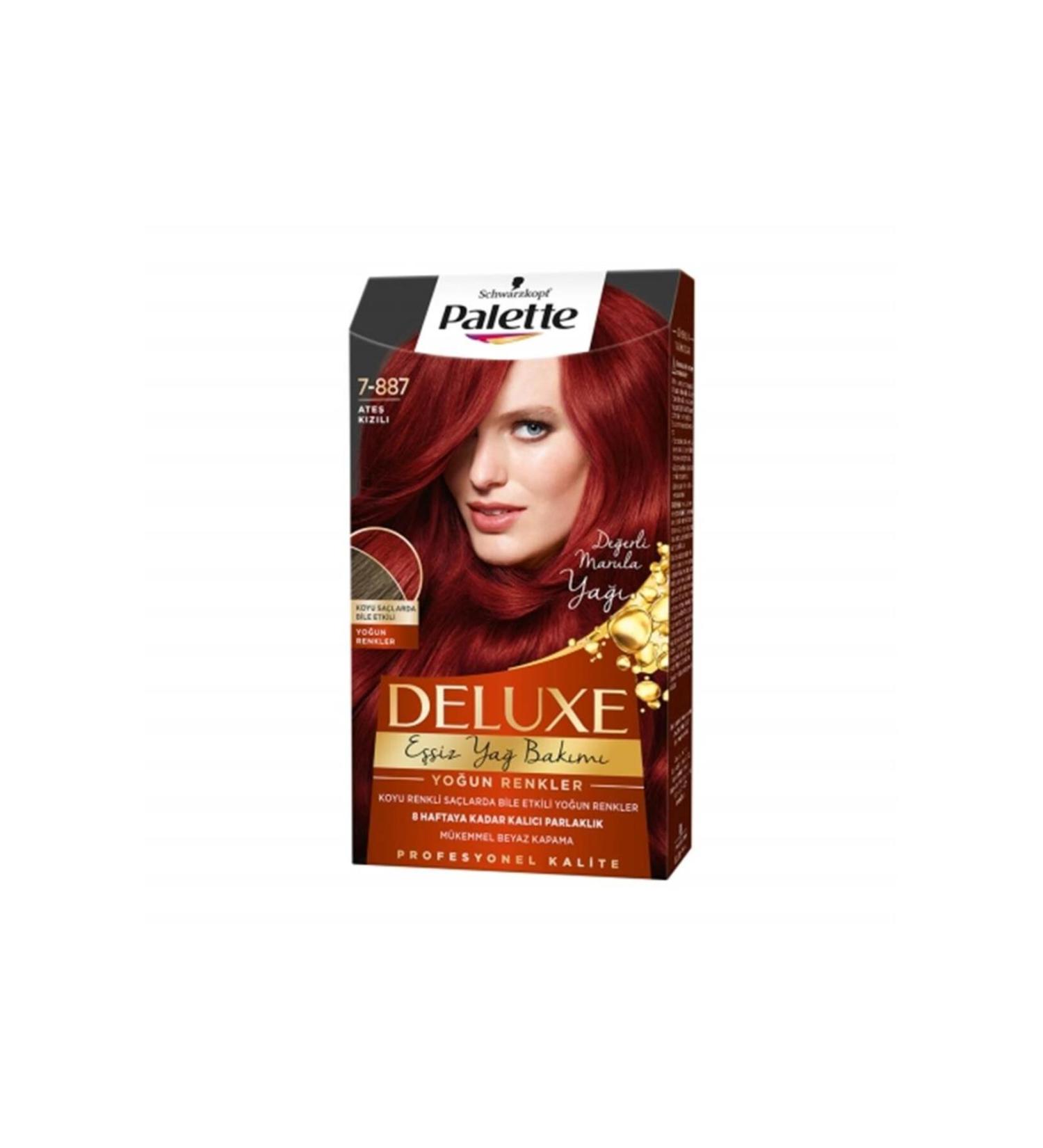 Palette Deluxe Oil Care Hair Dye 7 887 Flame Red