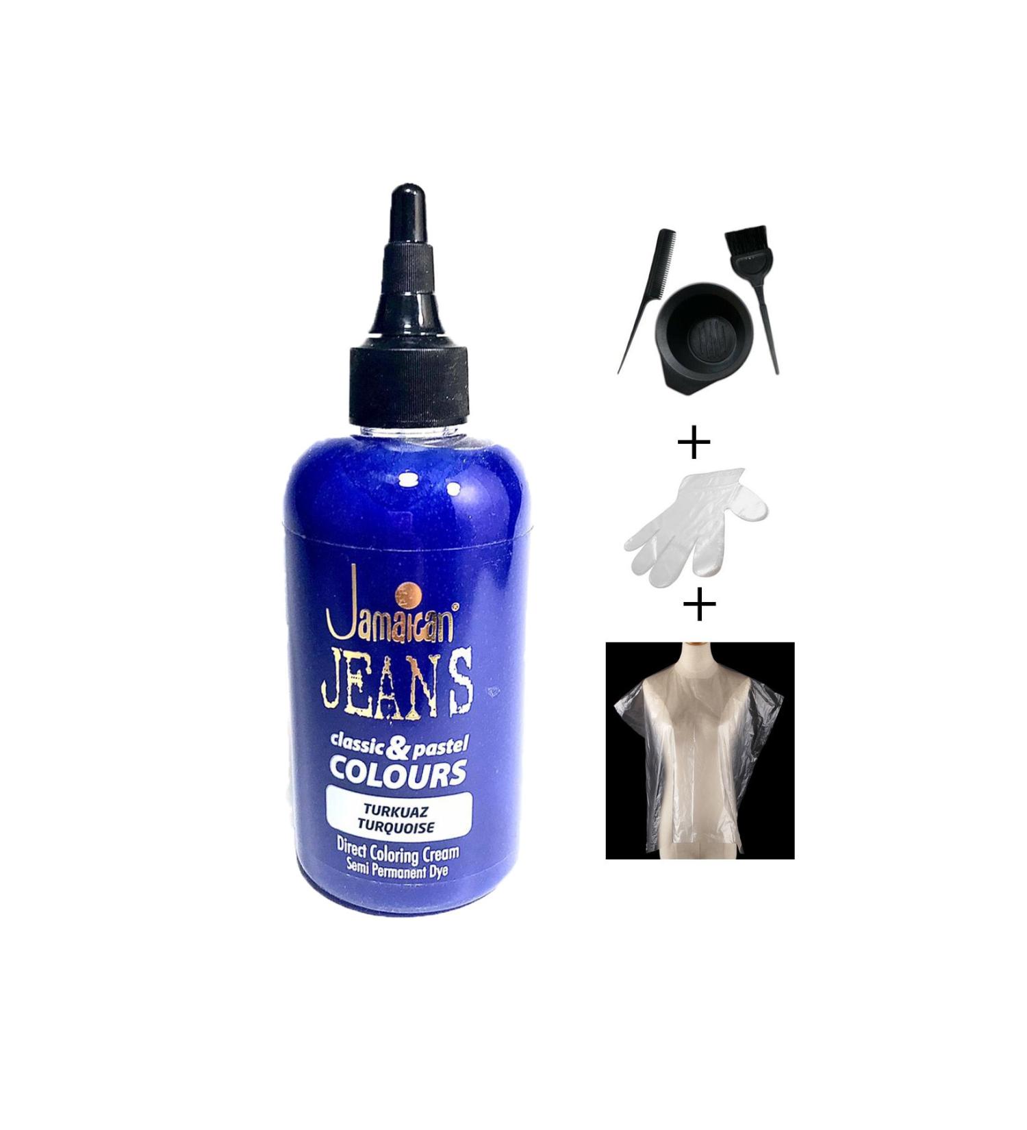 Jamaican Jean's Color Hair Dye Set Turquoise Blue Depa1007