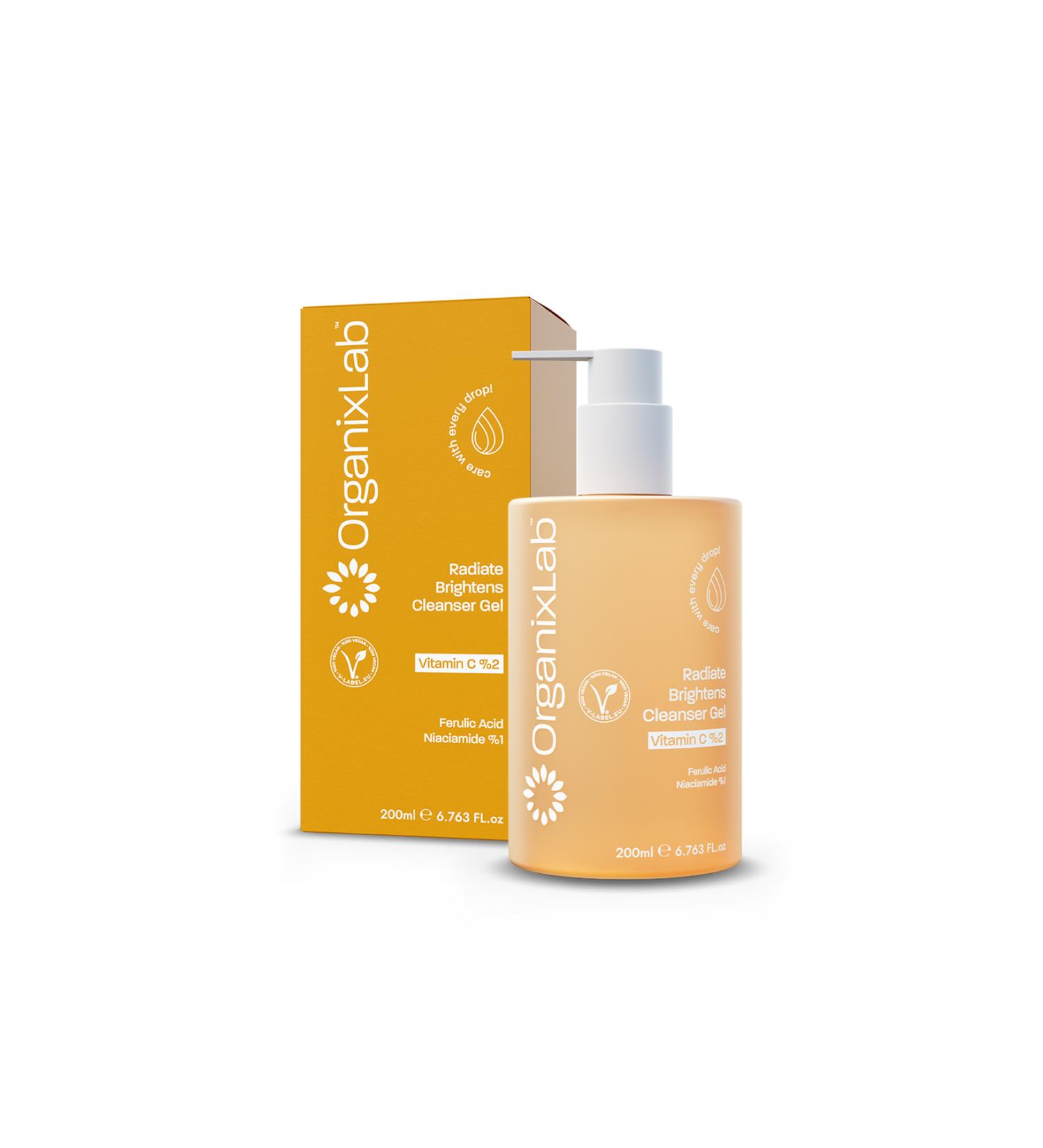 Organixlab Radiate Brightens Vitamin C Brightening Facial Cleansing Gel I All Skin Types 200 ml - Buy Online on GoSupps.com