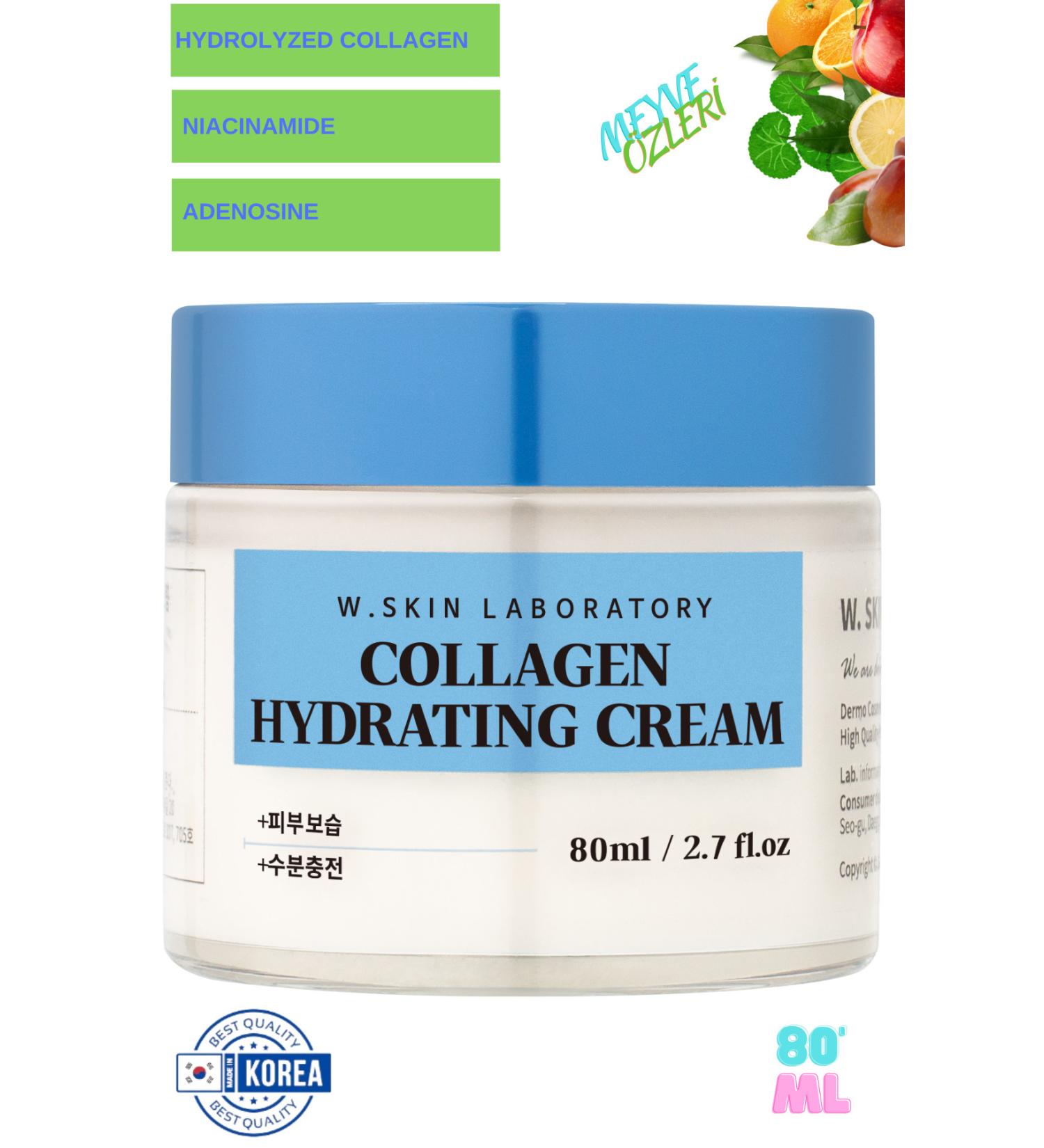 W. Skin Laboratory Collagen Hydrating Cream Intensive Moisturizing Nourishing Anti-Wrinkle and Brightening Cream 80ml - Buy Online on GoSupps.com