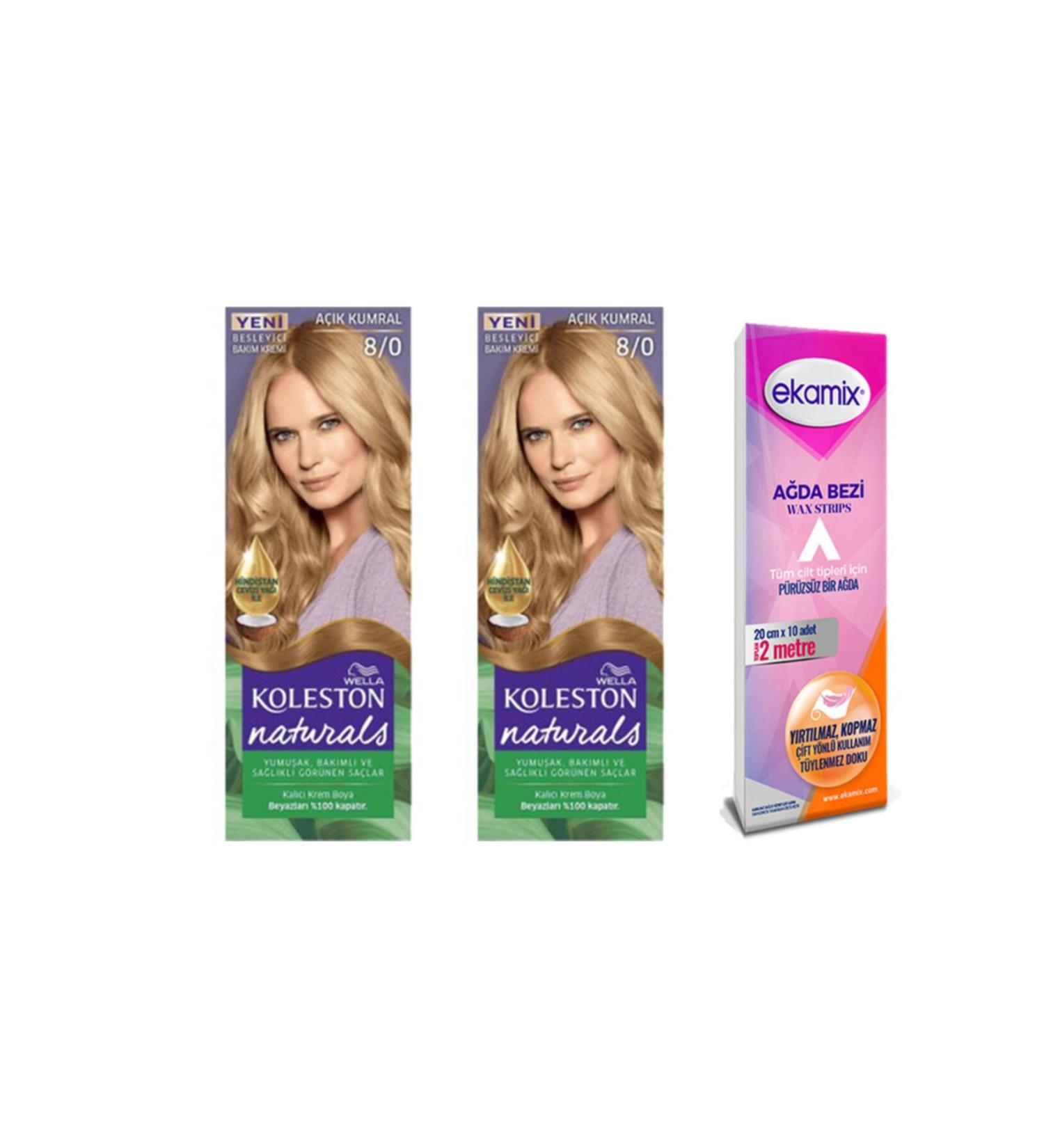 Wella Naturals Tube Dye 8-0 Light Blonde 2 Pieces