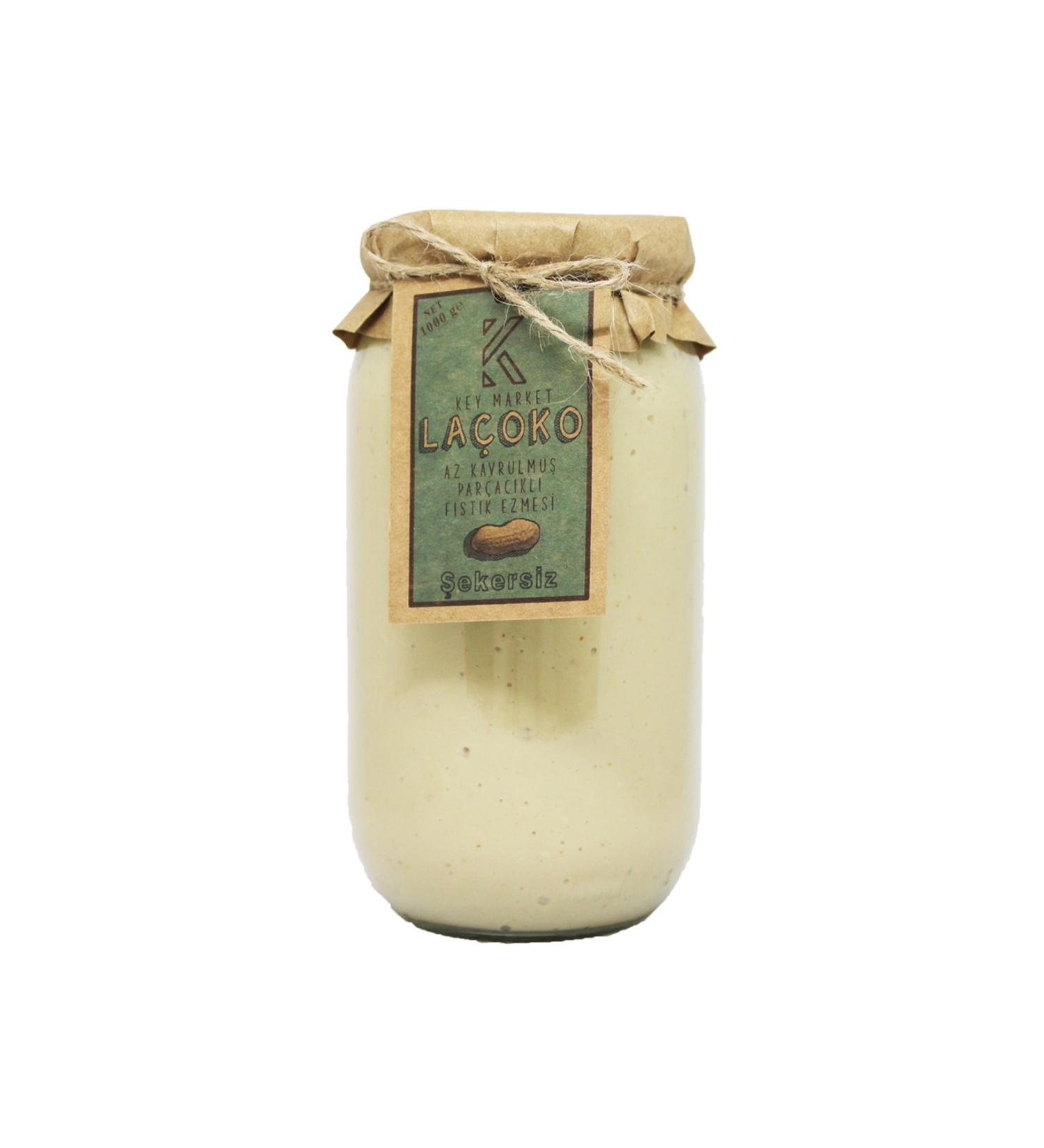 LA OKO La oko 1 Kg Sugar-free Additive-free Gluten-free Vegan Lightly Roasted (RAW) Peanut Butter with Chips - Buy Online on GoSupps.com