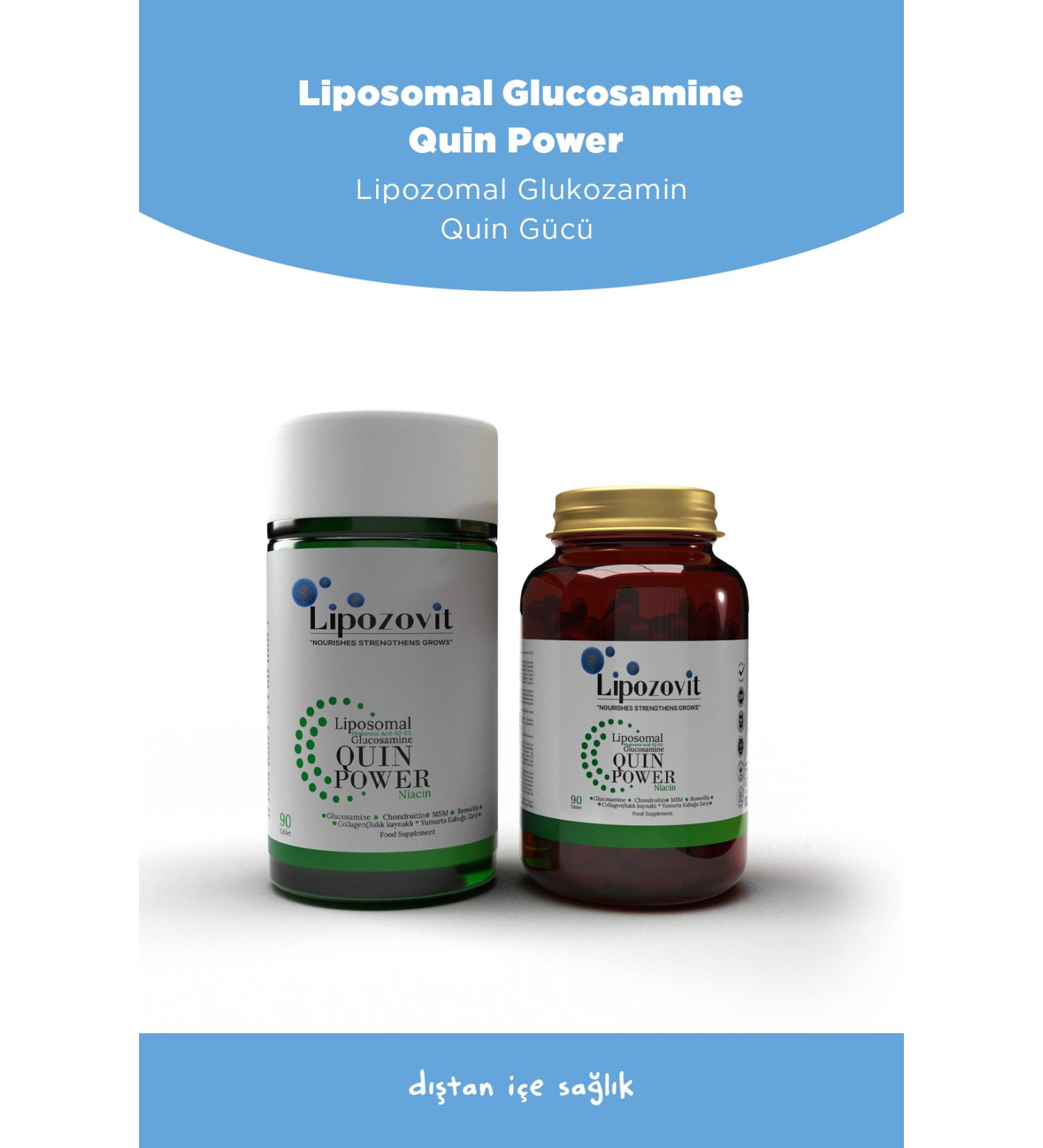 LIPOZOVIT Liposomal Glucosamine Quinpower Joint and Bone 90 Tablets - Buy Online on GoSupps.com