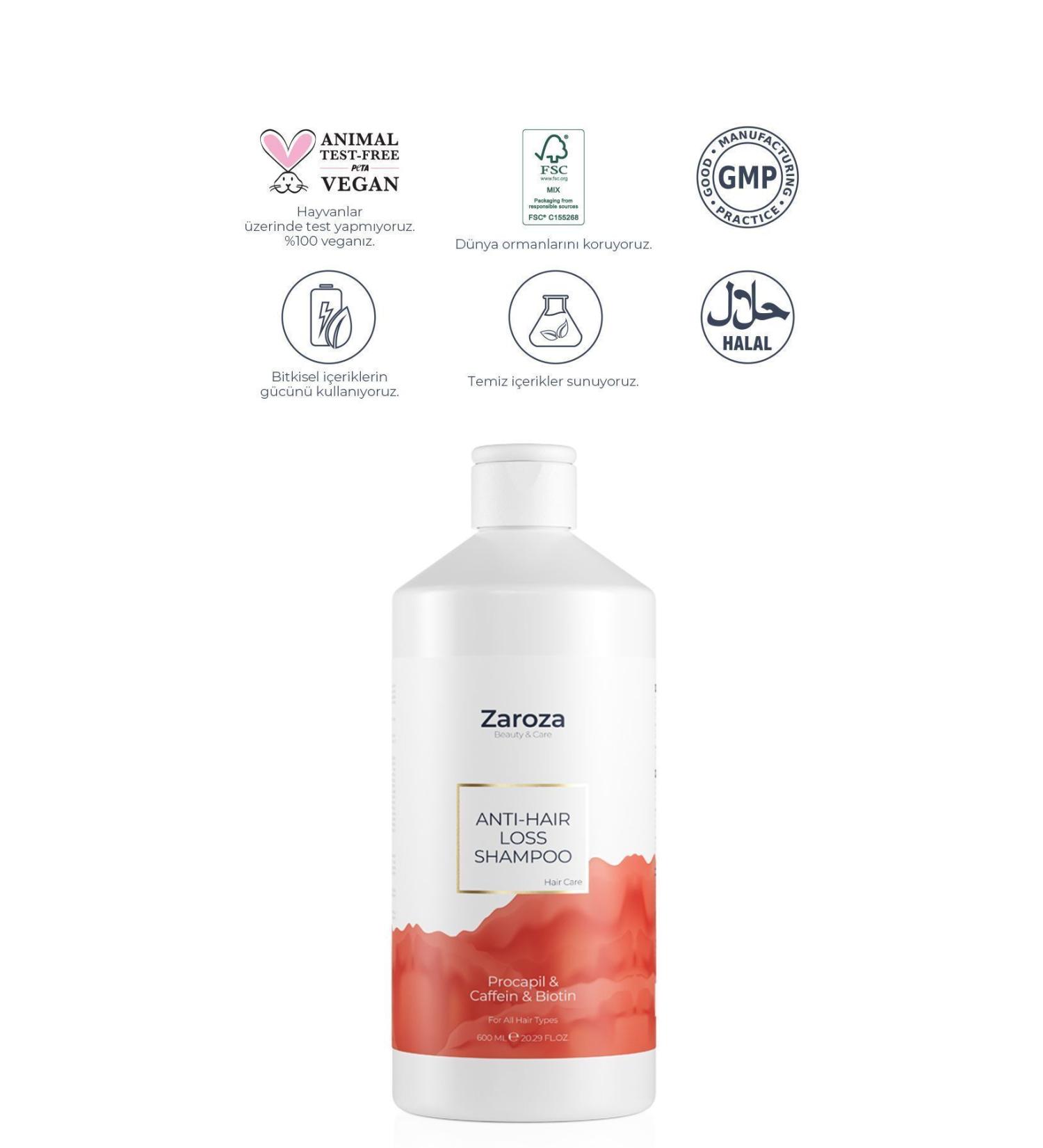 ZAROZA Anti-hair Loss Shampoo | Anti-Hair Loss Shampoo - 600 ml
