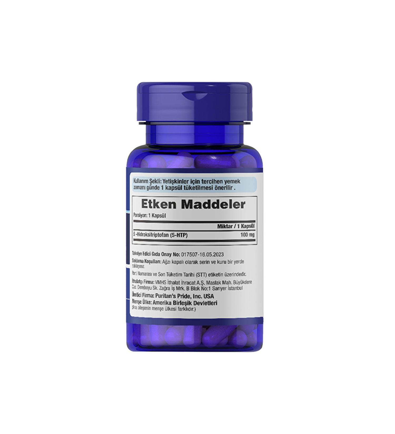 Puritan's Pride 5-htp 100 Mg 60 Capsules - Buy Online on GoSupps.com