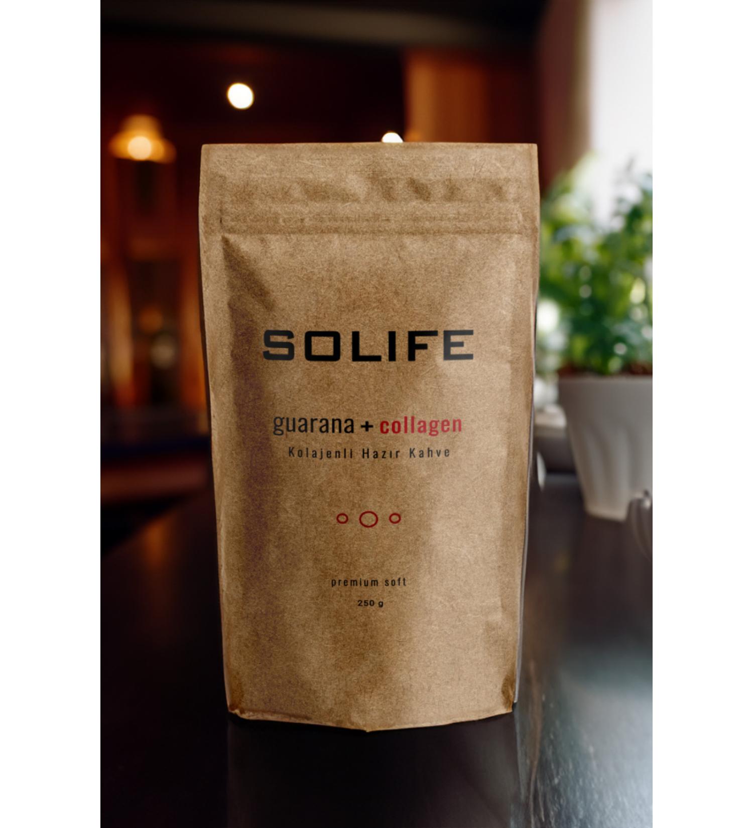 SOLIFE Guarana and Collagen Instant Coffee Premium Soft 250 gr