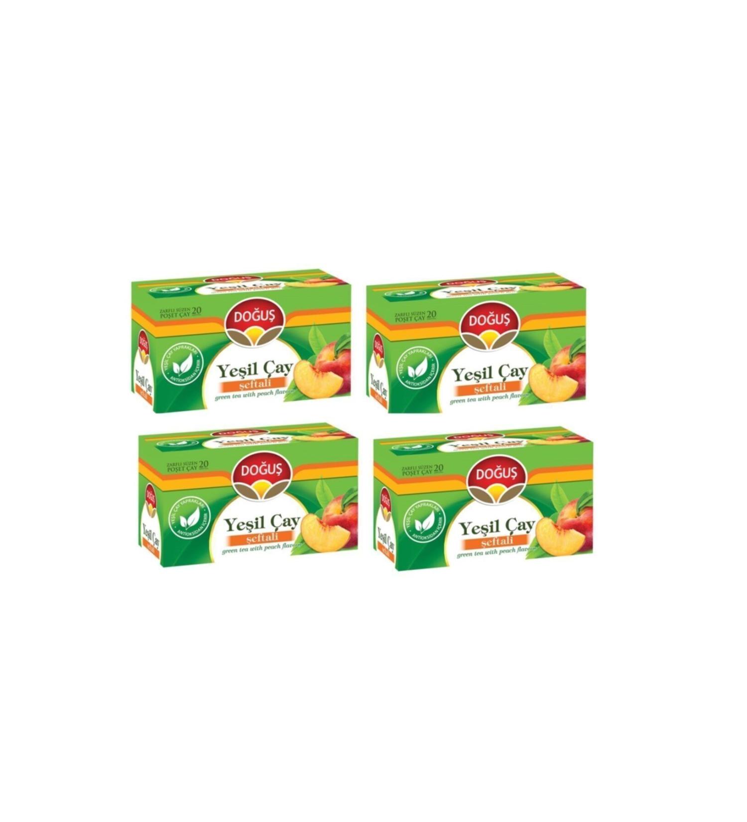 Do u Green Tea Peach 4 Pieces 20 x 1.75 gr Filter Bags