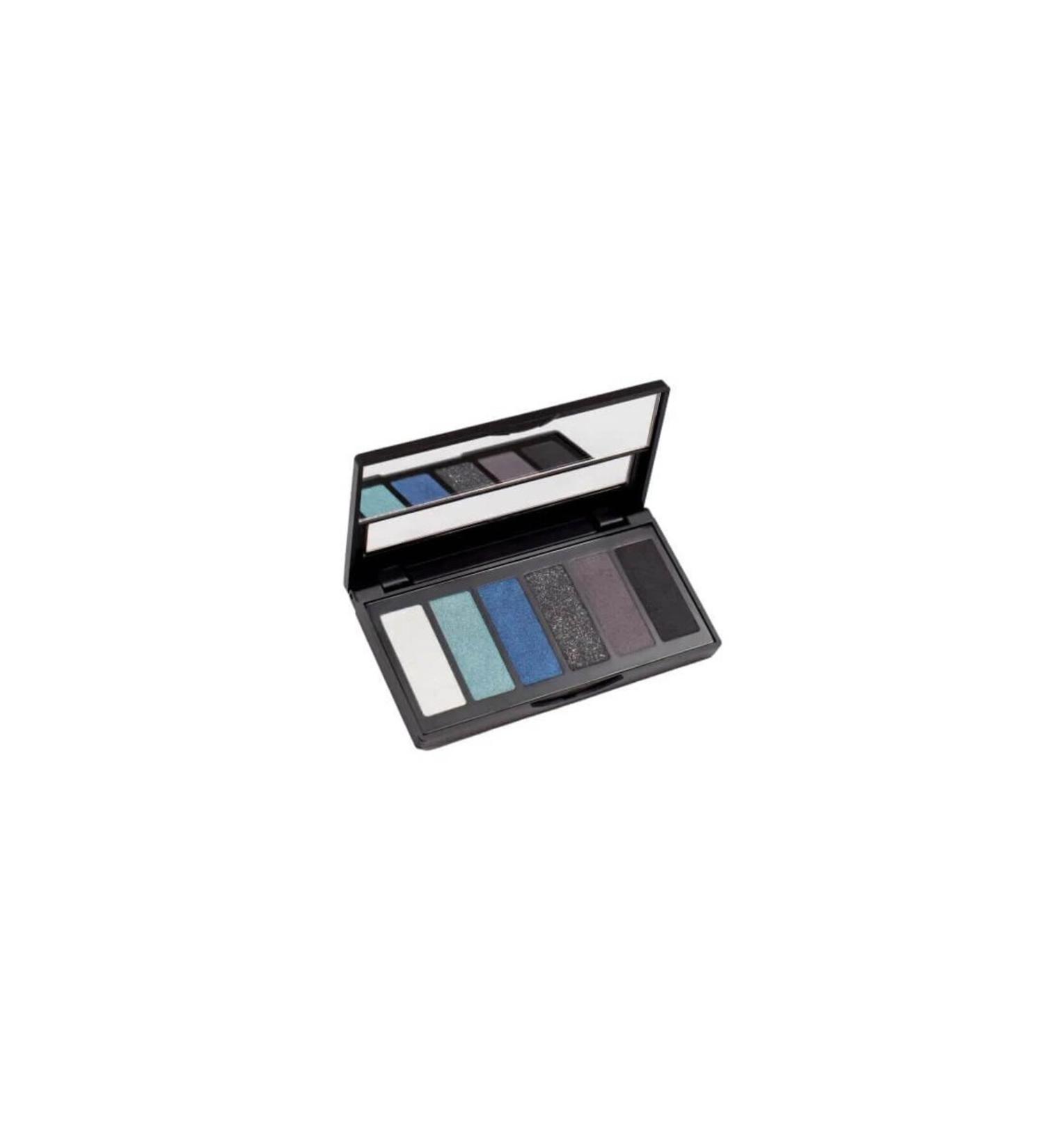 Aden Eyeshadow Palette ( 6 Colors ) ( 01 Black/Blue )