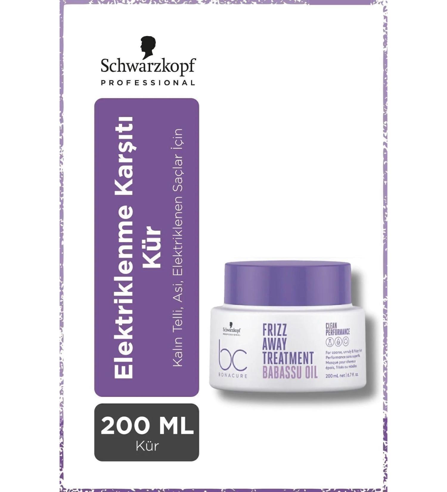 Schwarzkopf BC Clean Frizz Away Anti-Friction Cure with Babassu Oil 200ml