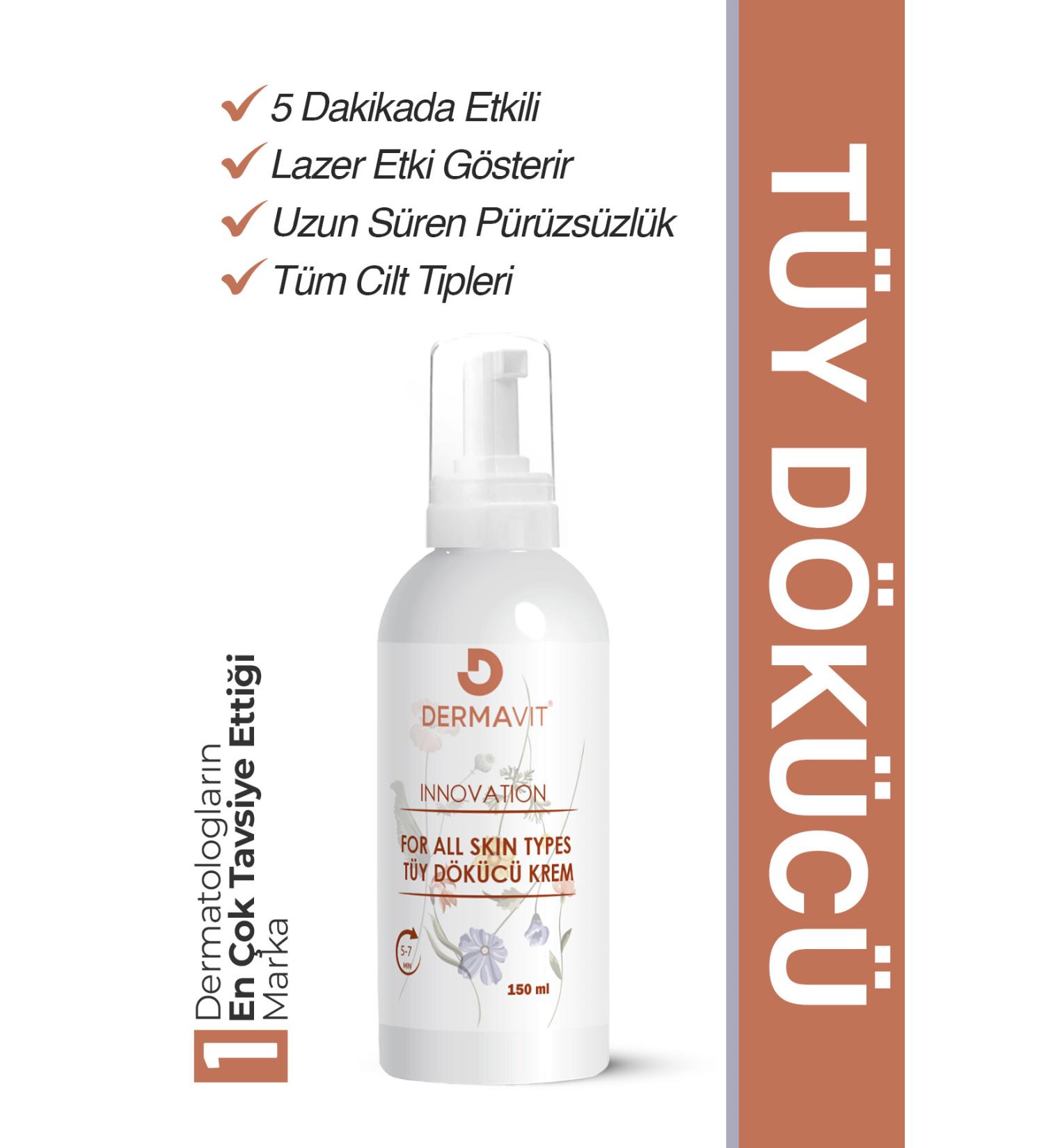 Dermavit Hair Removal and Moisturizing Milk Nettle & Hyaluronic Acid Essence 150 Ml - Buy Online on GoSupps.com