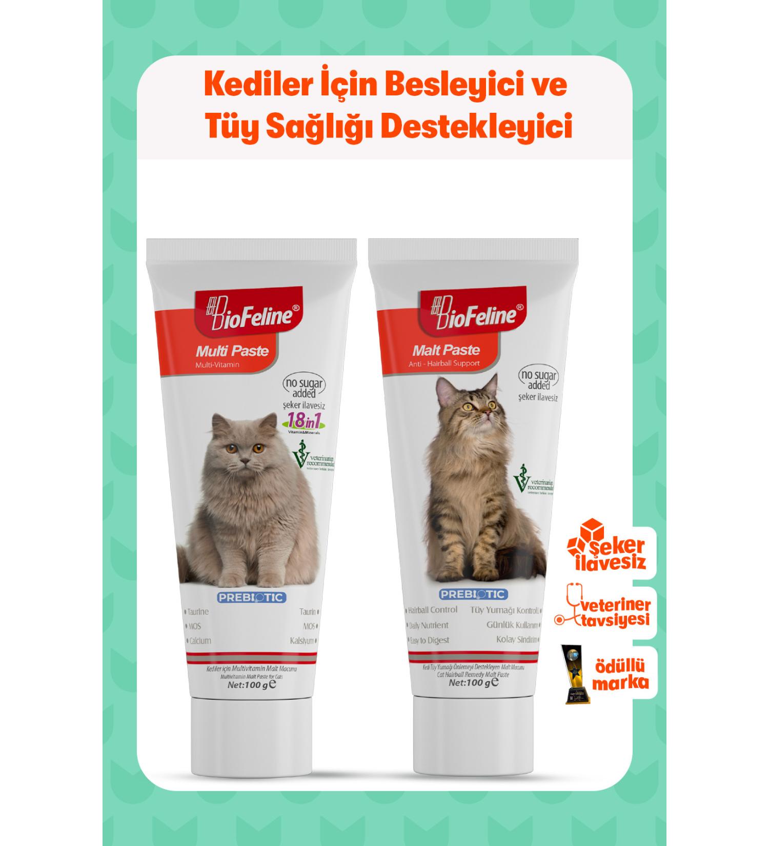 BioFeline Multivitamin Paste & Malt Paste Set | Nutritional and Fur Health Support for Cats - Buy Online on GoSupps.com