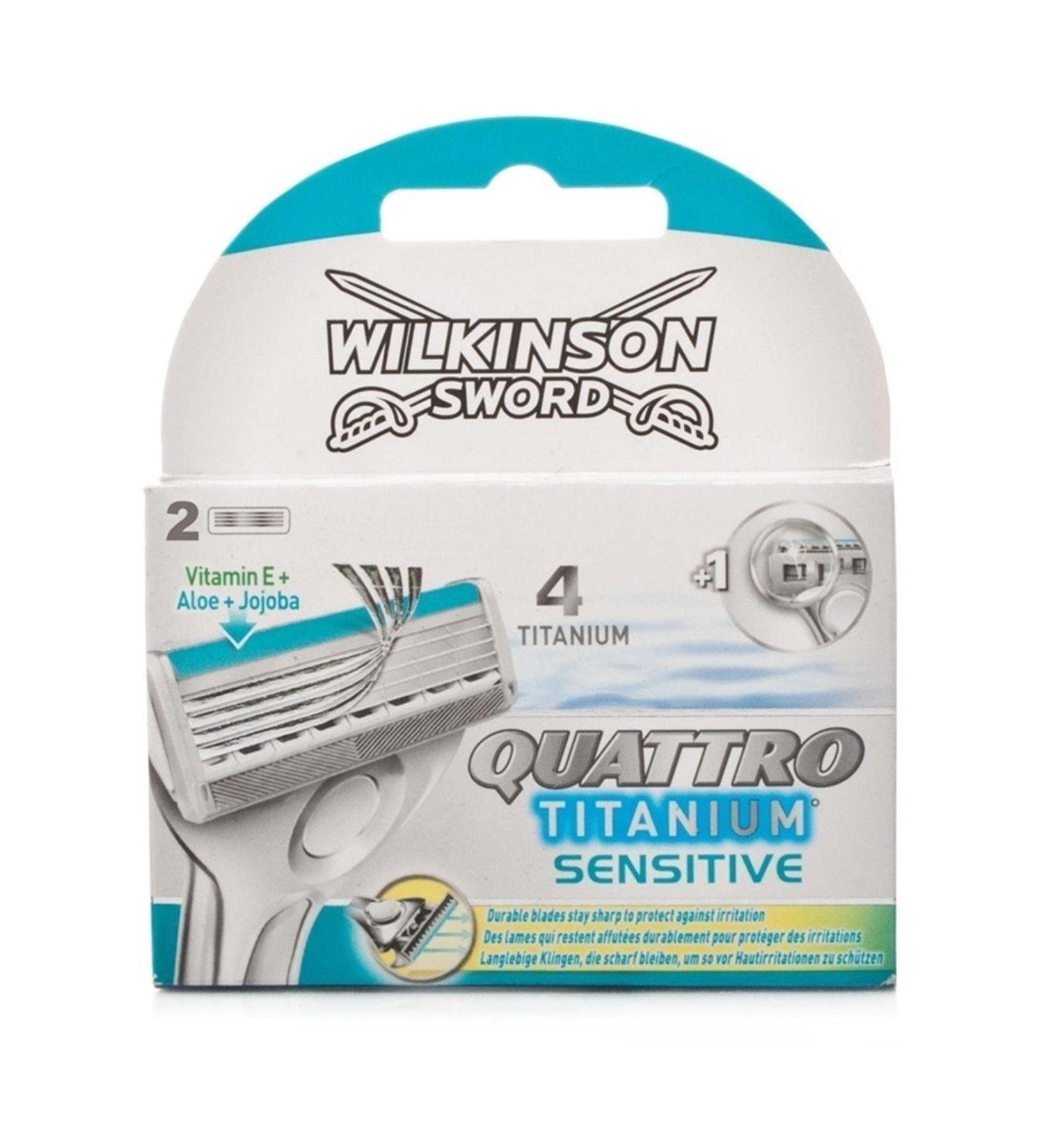 Wilkinson Sword Brand: Quattro Titanium Sensitive Spare Blade 2-Pack 4027800711406 Category: Shaving Blade