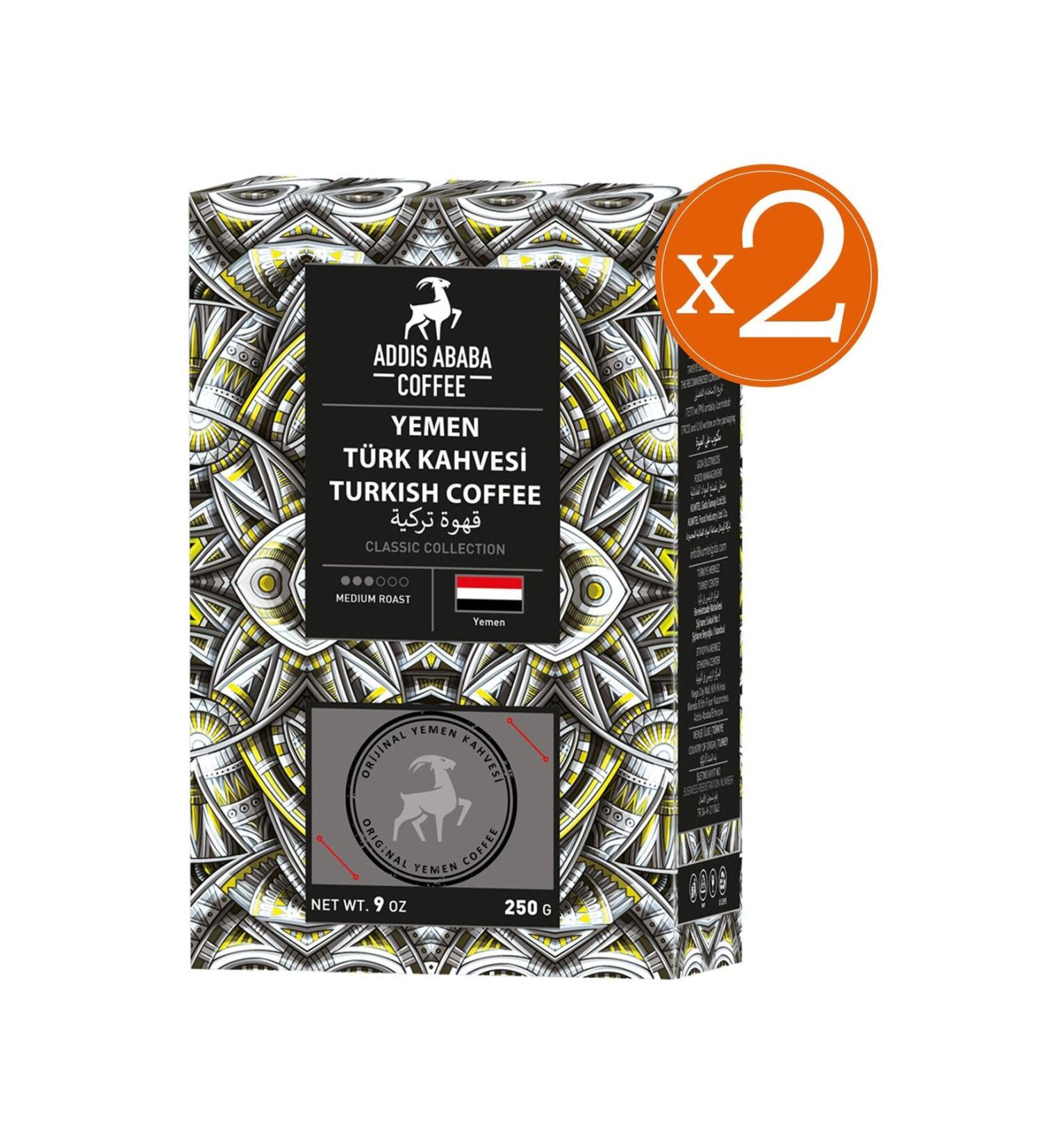 Addis Ababa Coffee Addis Ababa Coffee Turkish Coffee 2-Piece Advantage Package (500 GRAM) - Buy Online on GoSupps.com
