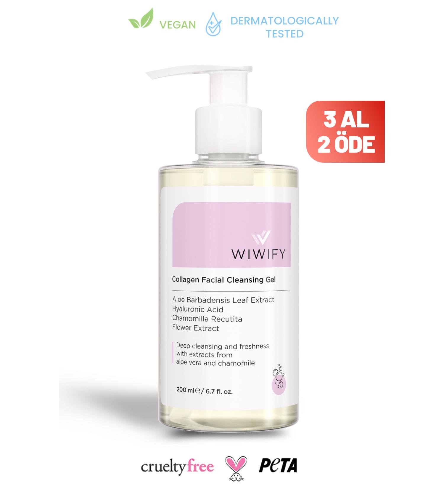 WIWIFY Purifying Refreshing Facial Cleansing Gel (aloe Vera and Chamomile Extract) 200 Ml - Buy Online on GoSupps.com