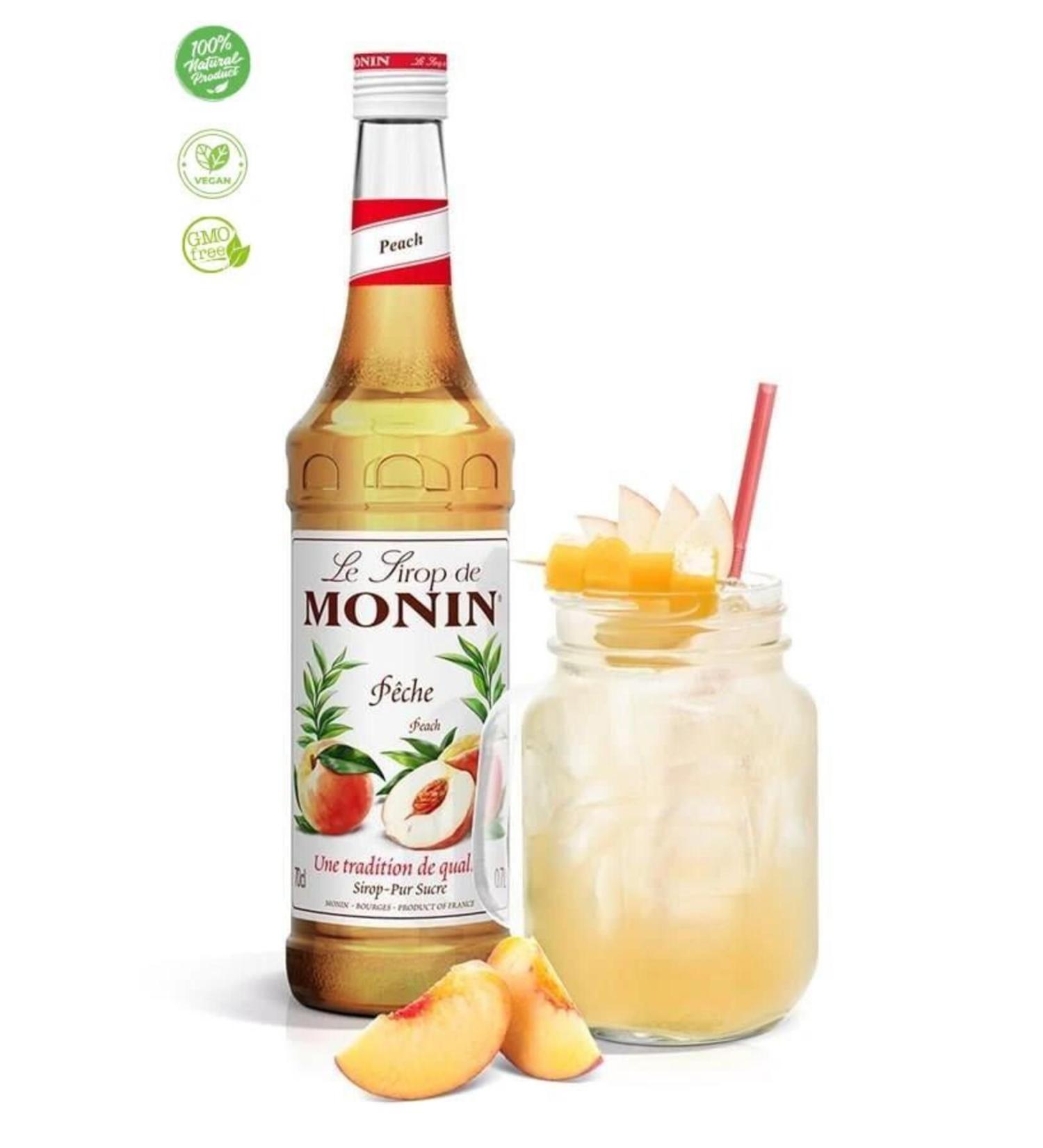Monin Peach Syrup Peach Syrup 700 Ml - Buy Online on GoSupps.com