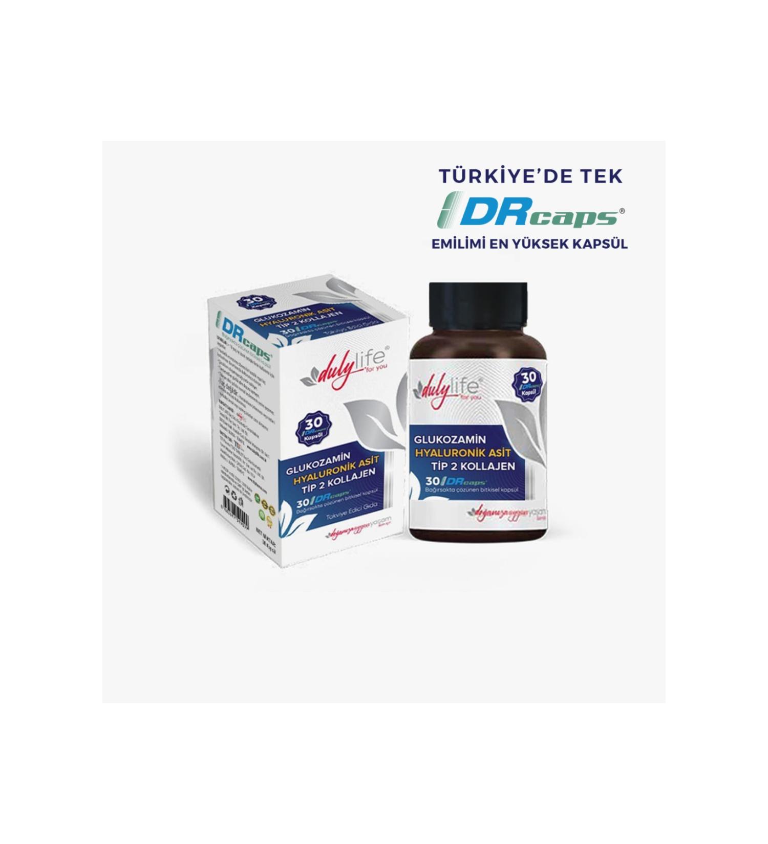 Dulylife Glucosamine + Hyaluronic Acid + Type 2 Collagen 30 Drcaps Capsules