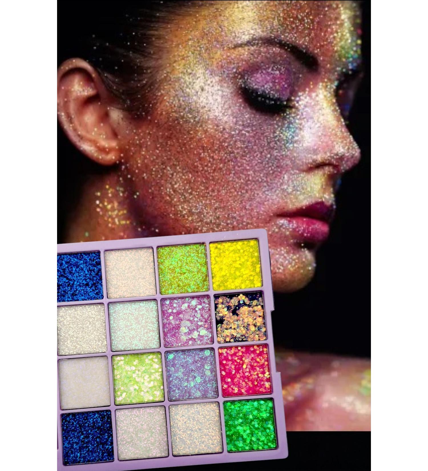 wonderway Glitter Palette - For Face and Body - With Eyeliner Gift - Buy Online on GoSupps.com
