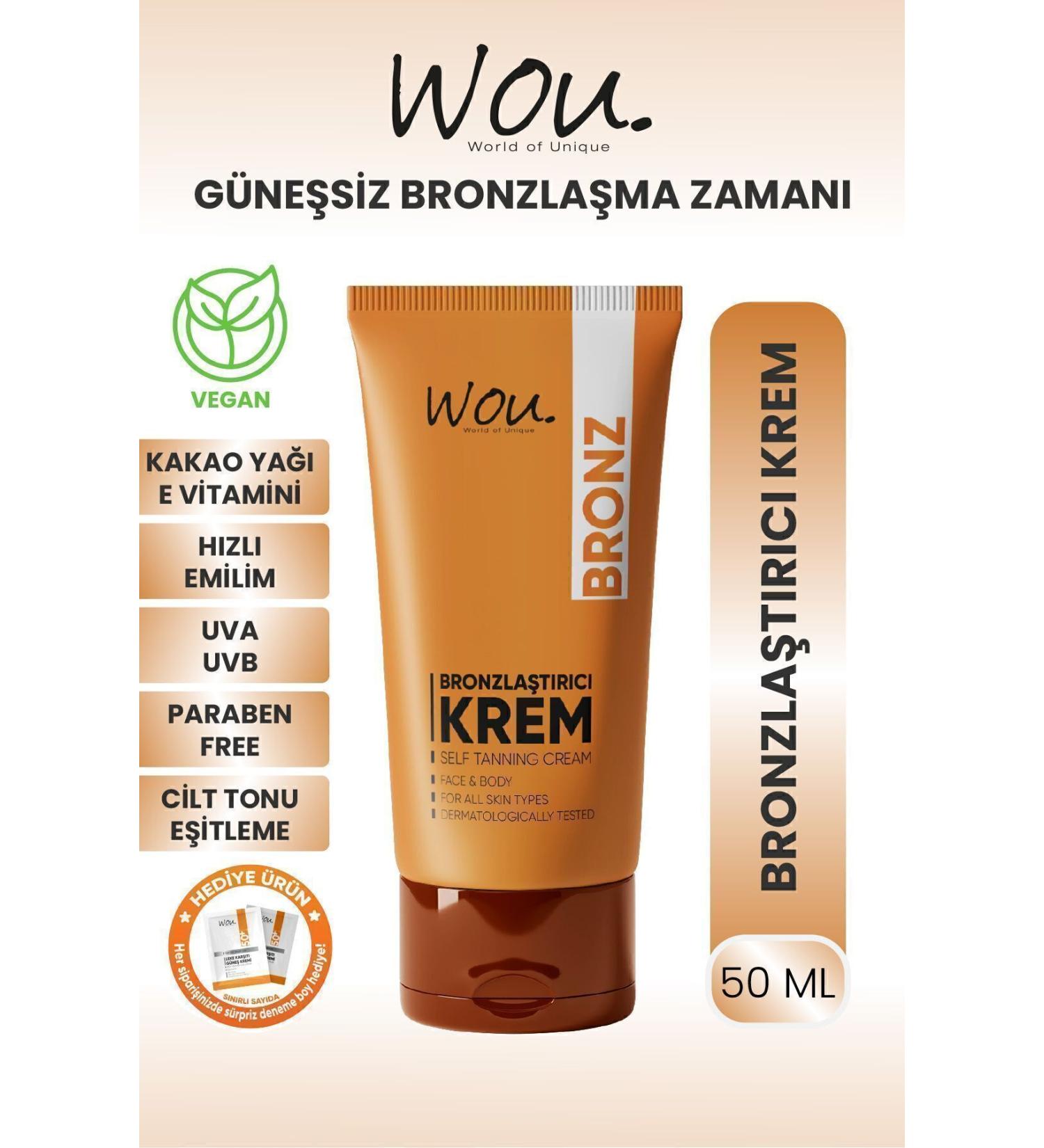 WOU World of Unique Sunless Bronzing and Moisturizing Cream 50ml-Self Tanning - Buy Online on GoSupps.com