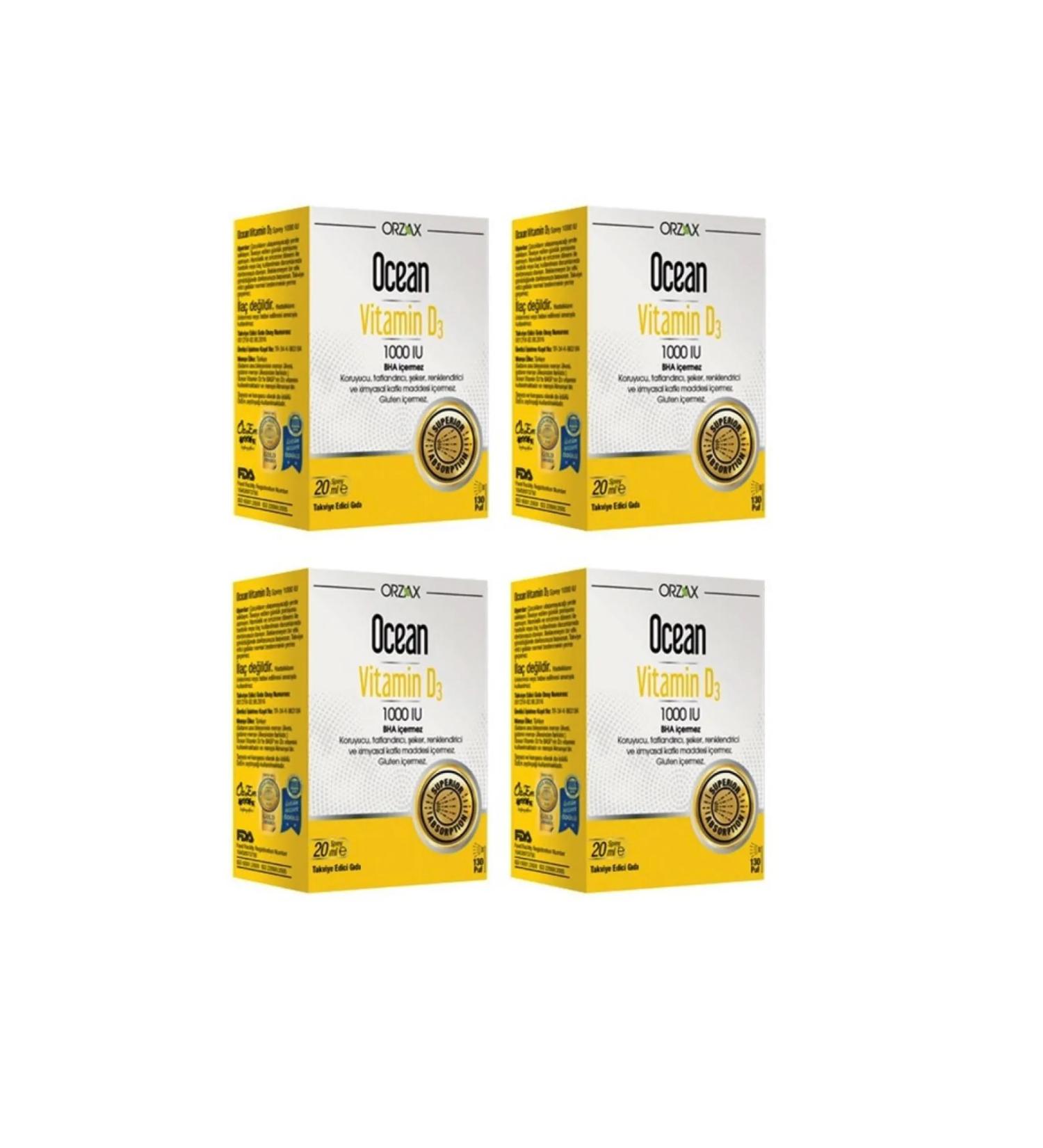 Ocean Vitamin D3 1000 IU 20 ML SPRAY X3