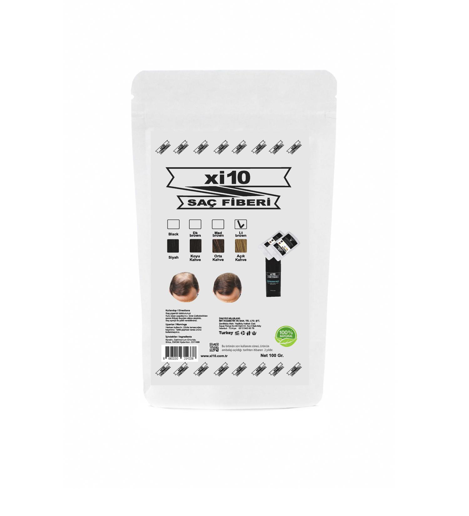xi10 200 Gr Light Brown Hair Powder Topik Economic Size