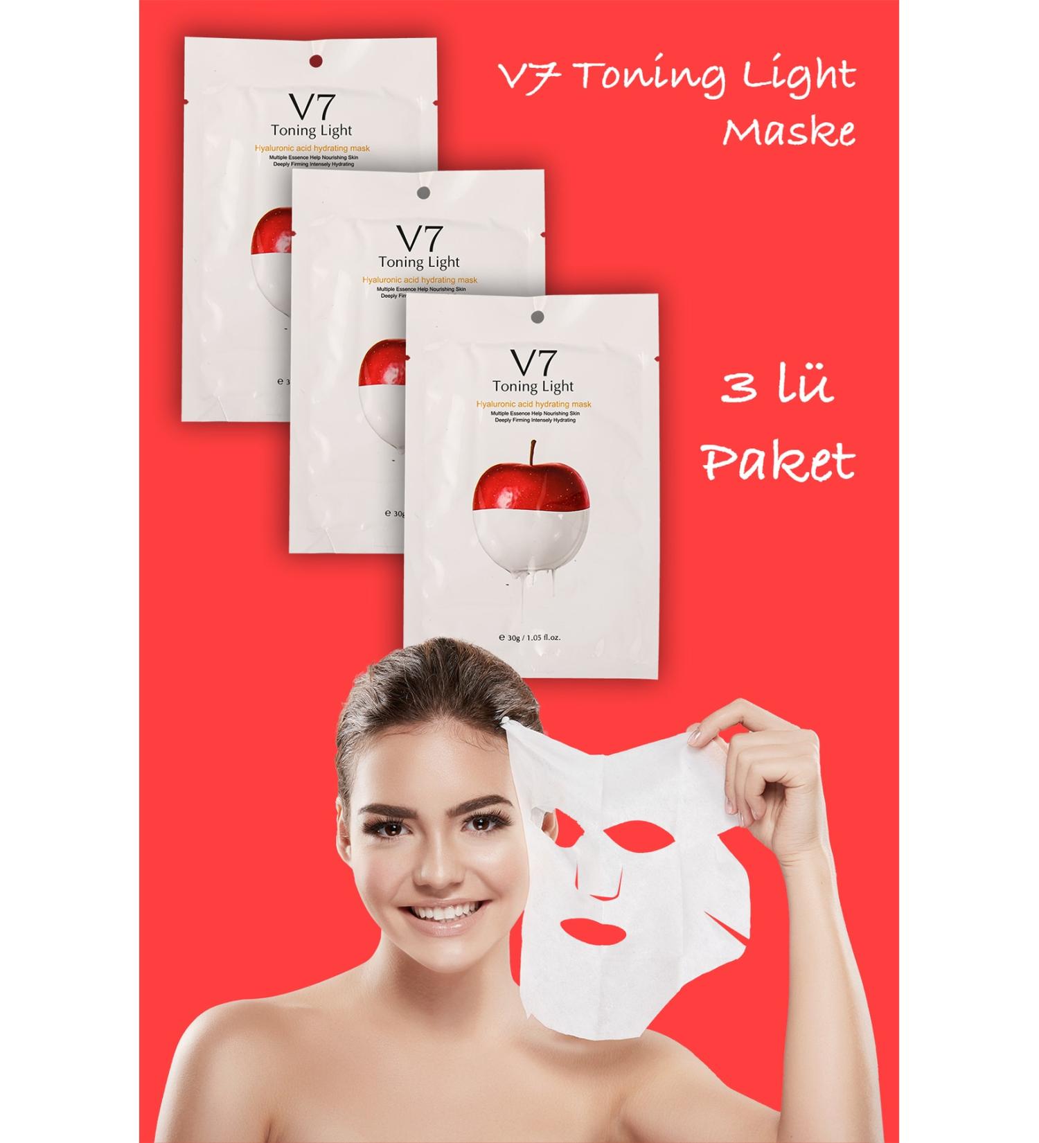 Xolo 3 Pieces One Toning Light Sticking Instant Brightening Soothing Vitamin Mask XLMV7