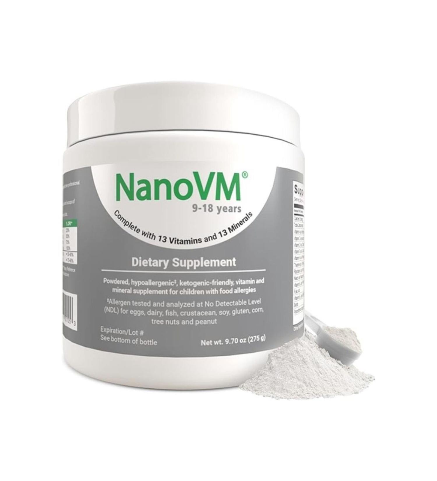 Nano NanoVM 9-18 Years Allergen-Free Kids Multivitamin (275GR)