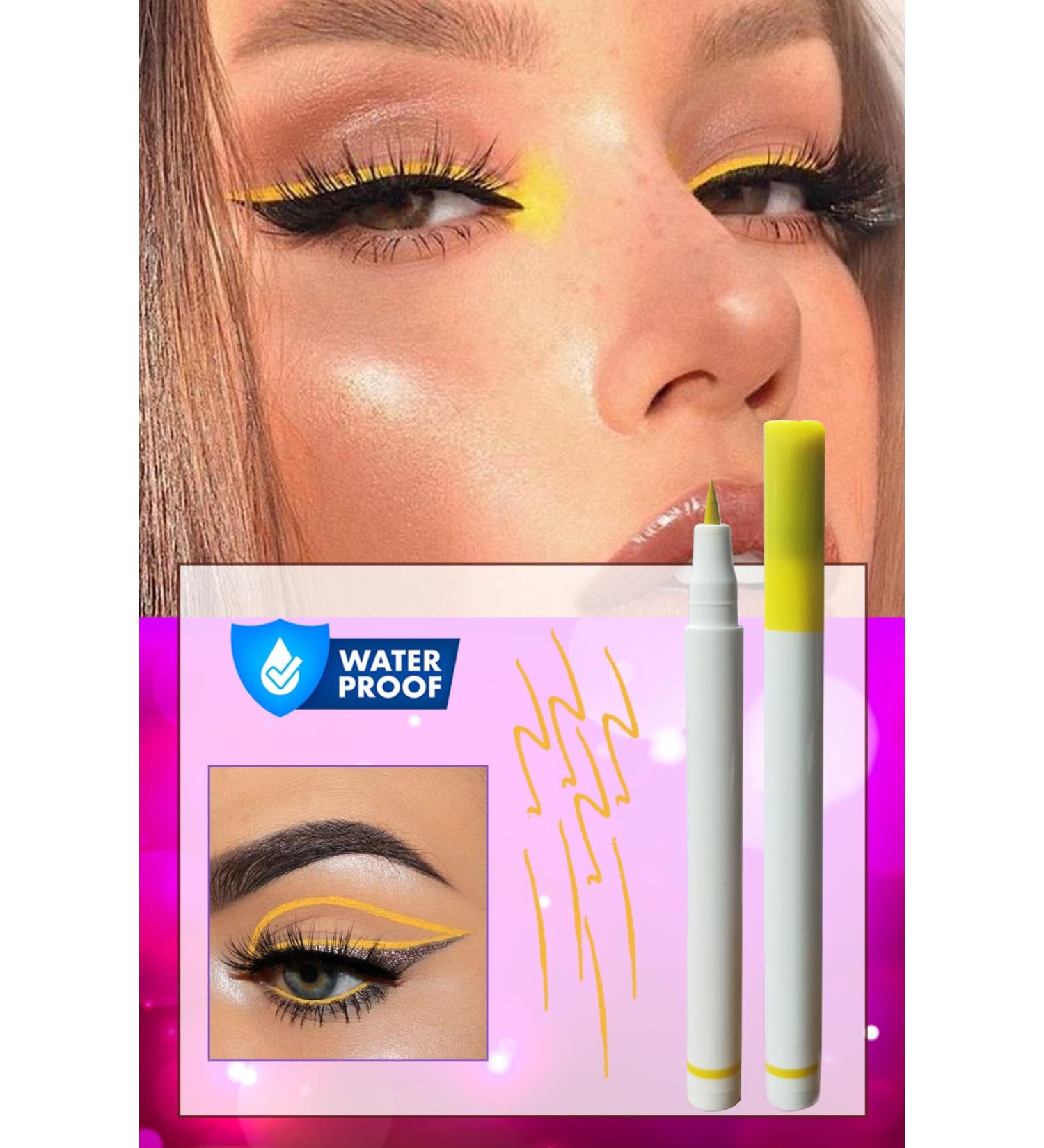 Xolo Yellow Ultra Fine Tip Liquid Eyeliner Pencil Applyable Makeup Eye Waterproof - Buy Online on GoSupps.com