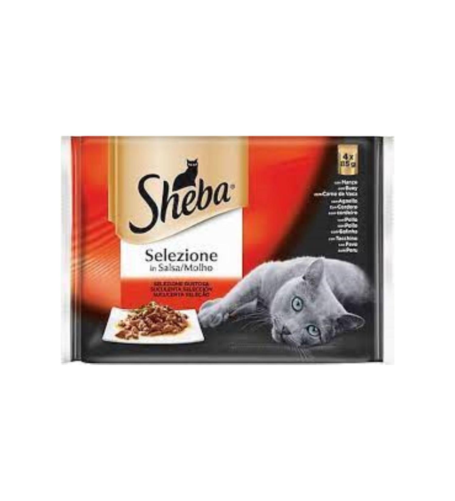 Mars SHEBA 85 GR 4-PIECE POUCH MEATY VARIETIES 13-PIECE