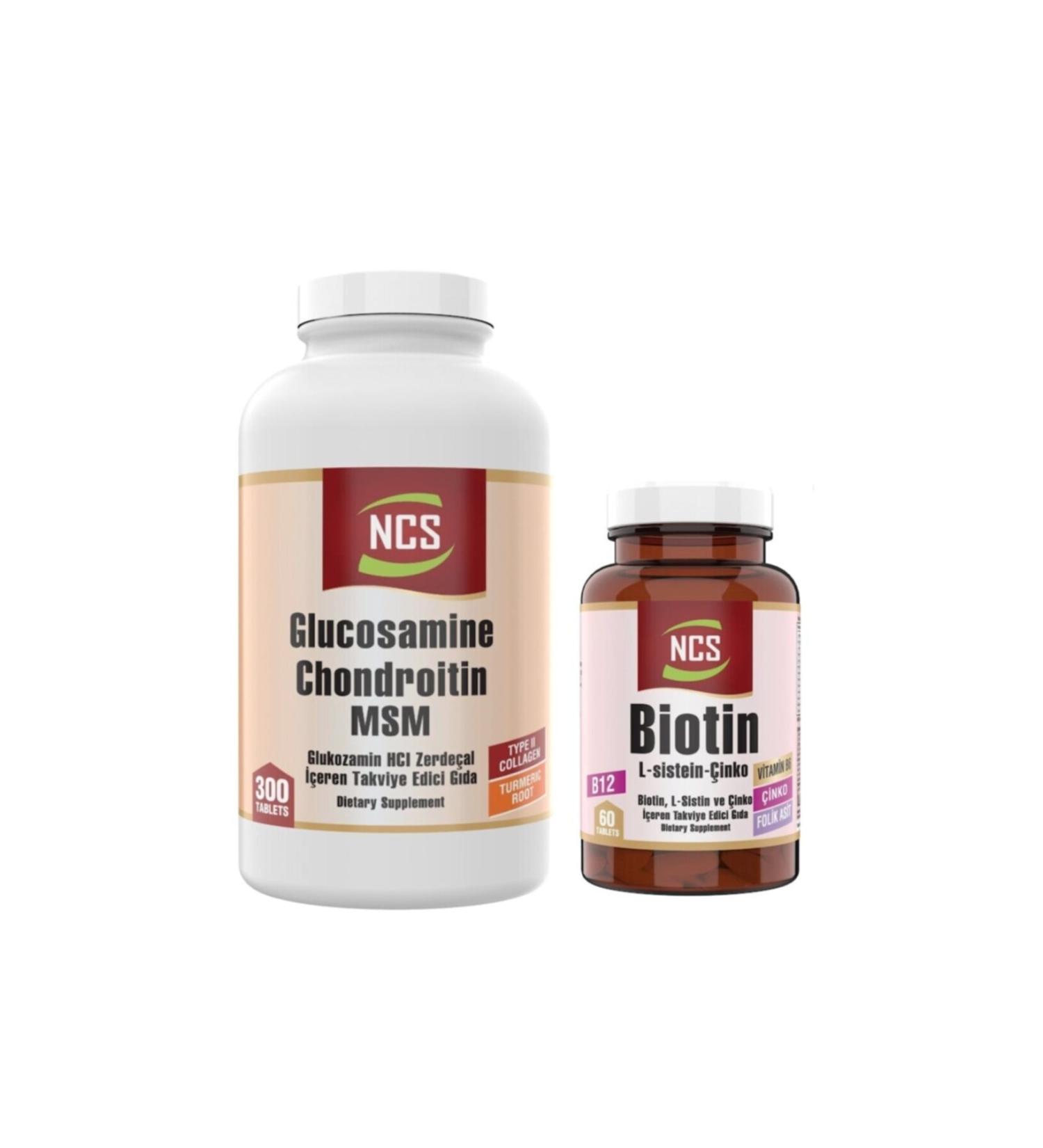 Ncs Glucosamine Chondroitin Msm Turmenic Root 300 Tablets Biotin 60 Tablets