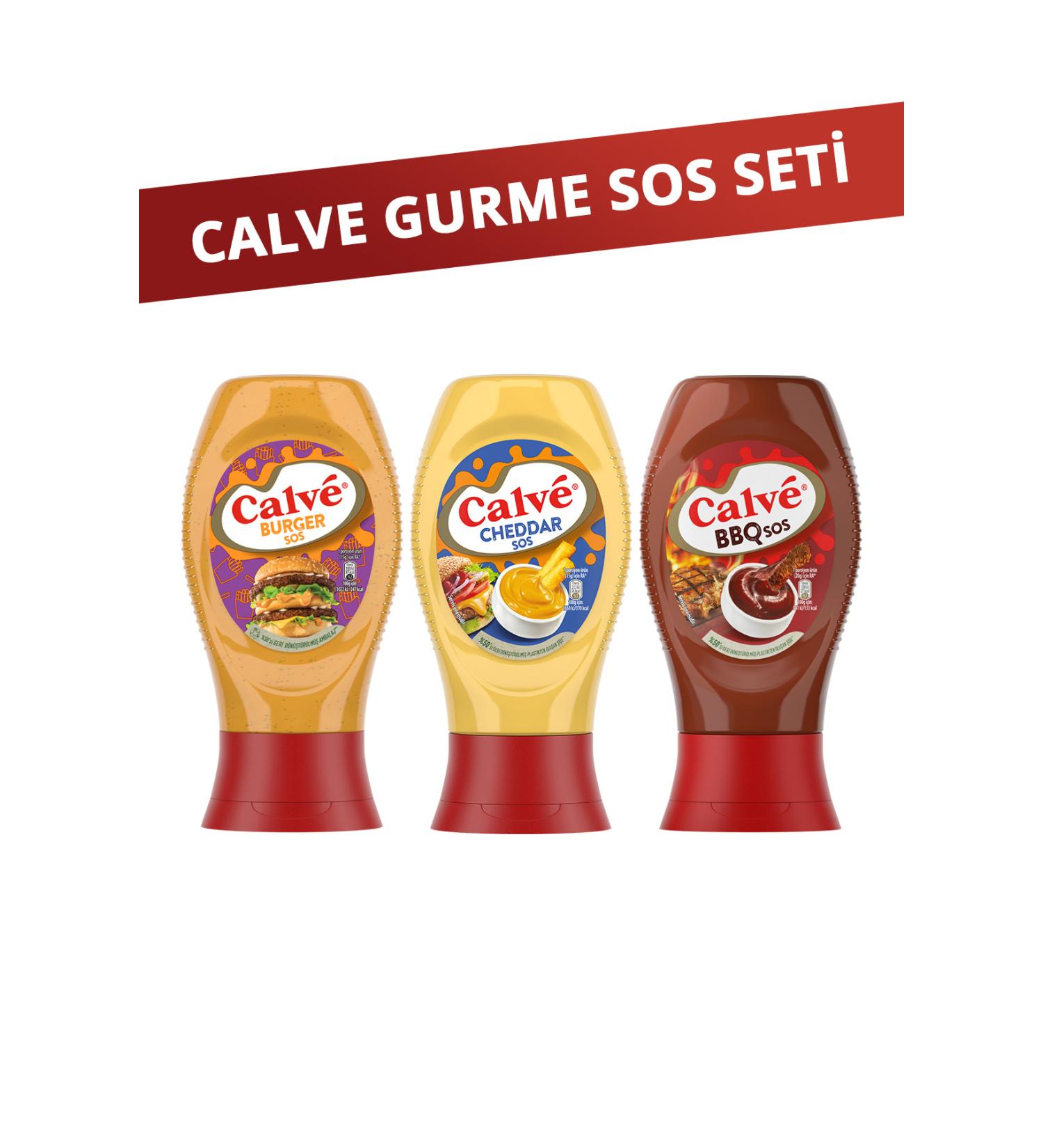 Calve BBQ Sauce 290g + Cheddar Sauce 240g + Burger Sauce 245g - Buy Online on GoSupps.com