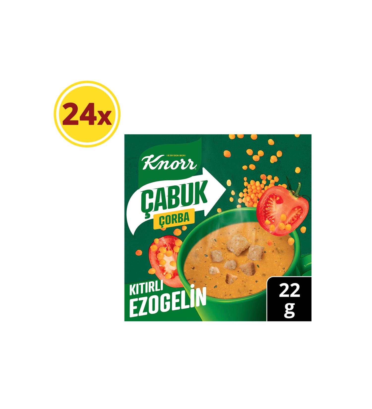 Knorr Ezogelin Quick Soup 22 gr X 24 Pieces - Buy Online on GoSupps.com
