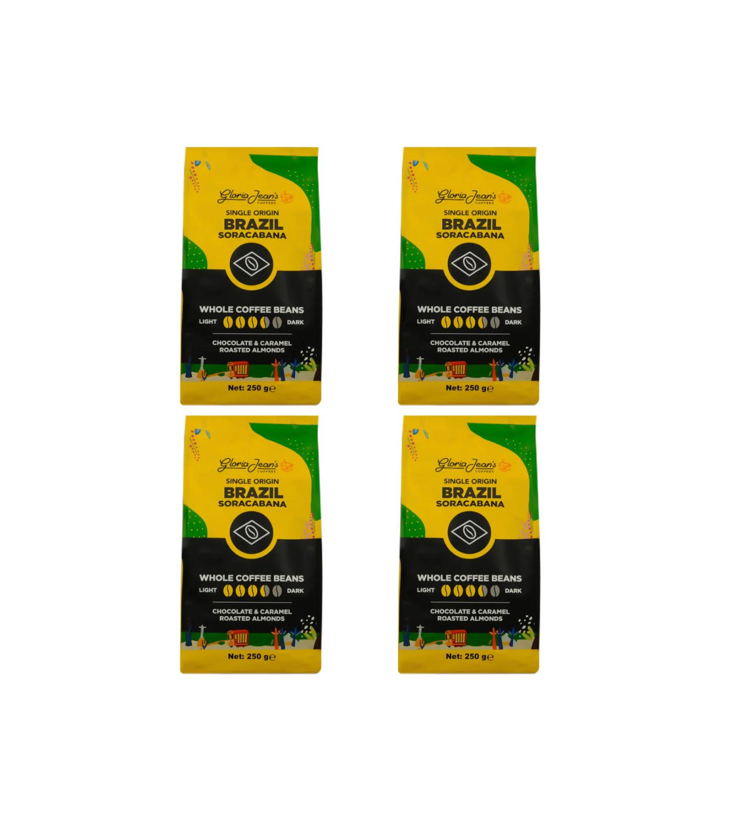 Gloria Jean's Coffees Gloria Jean's Brazil Soracabana 250 Gr Pack of 4