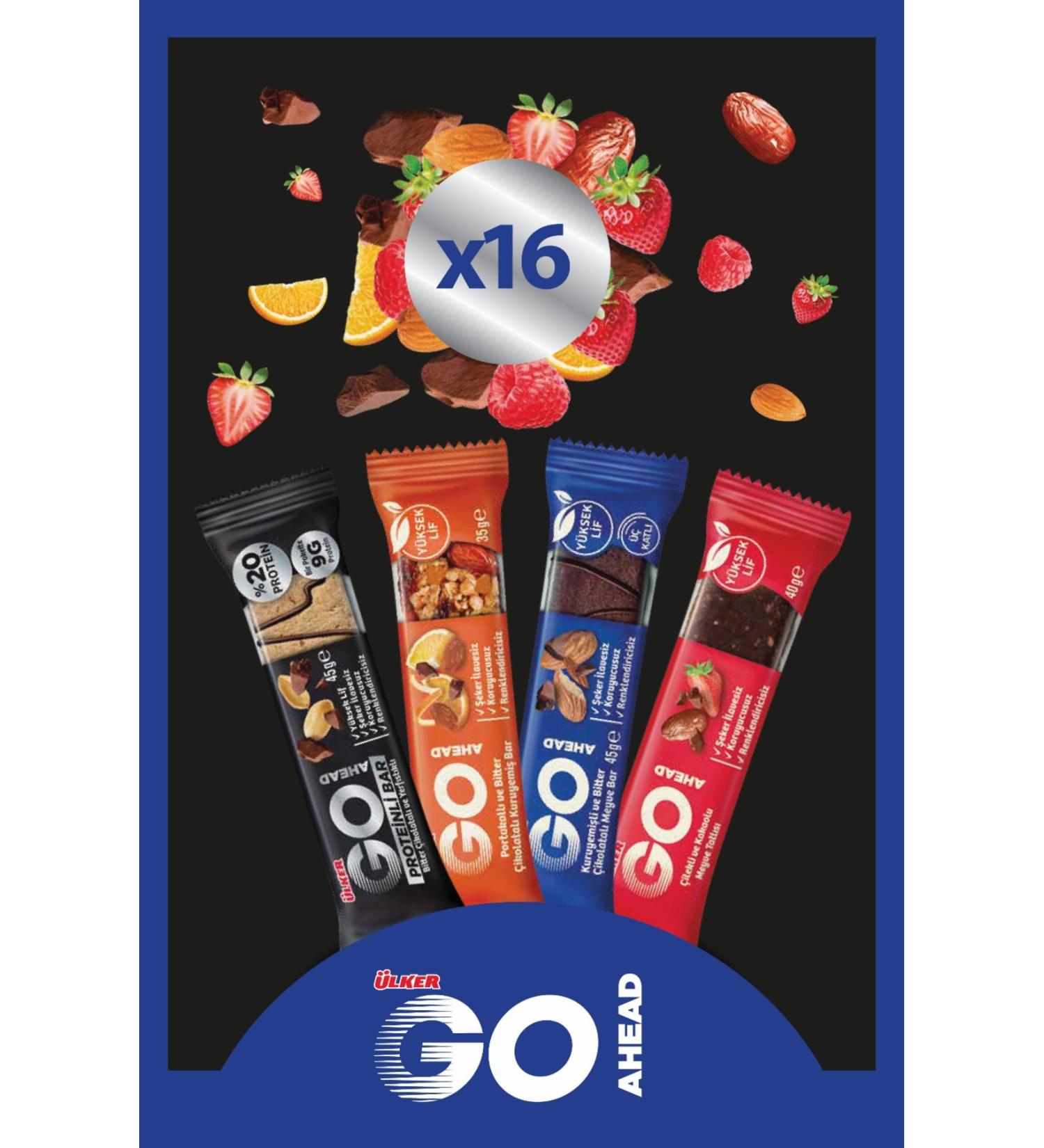 Ulker Go Ahead Strawberry Date Bar X18 Pieces 40 gr