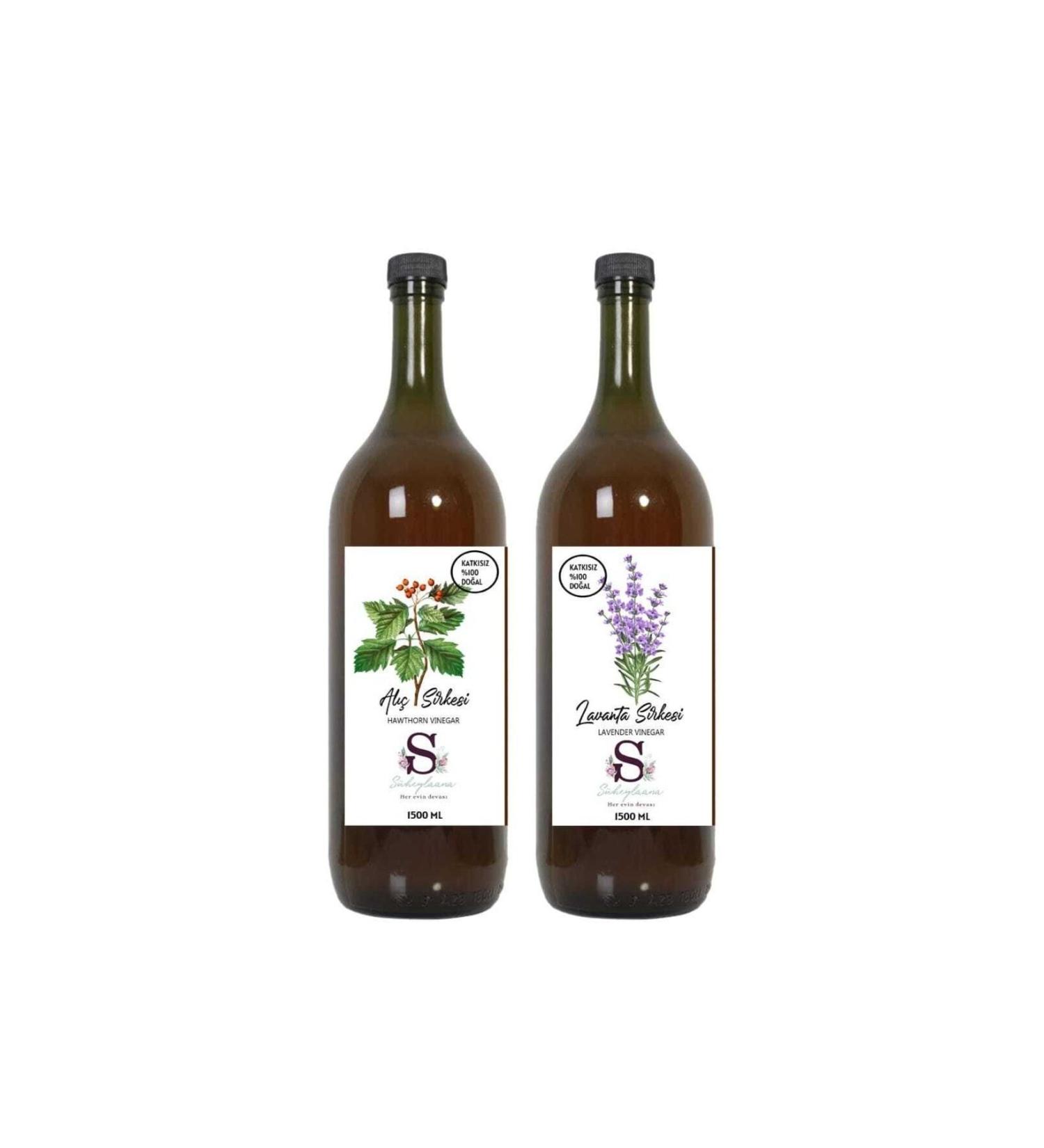 Suheylaana Natural Hawthorn Vinegar 1500 Ml And Natural Lavender Vinegar 1500 Ml
