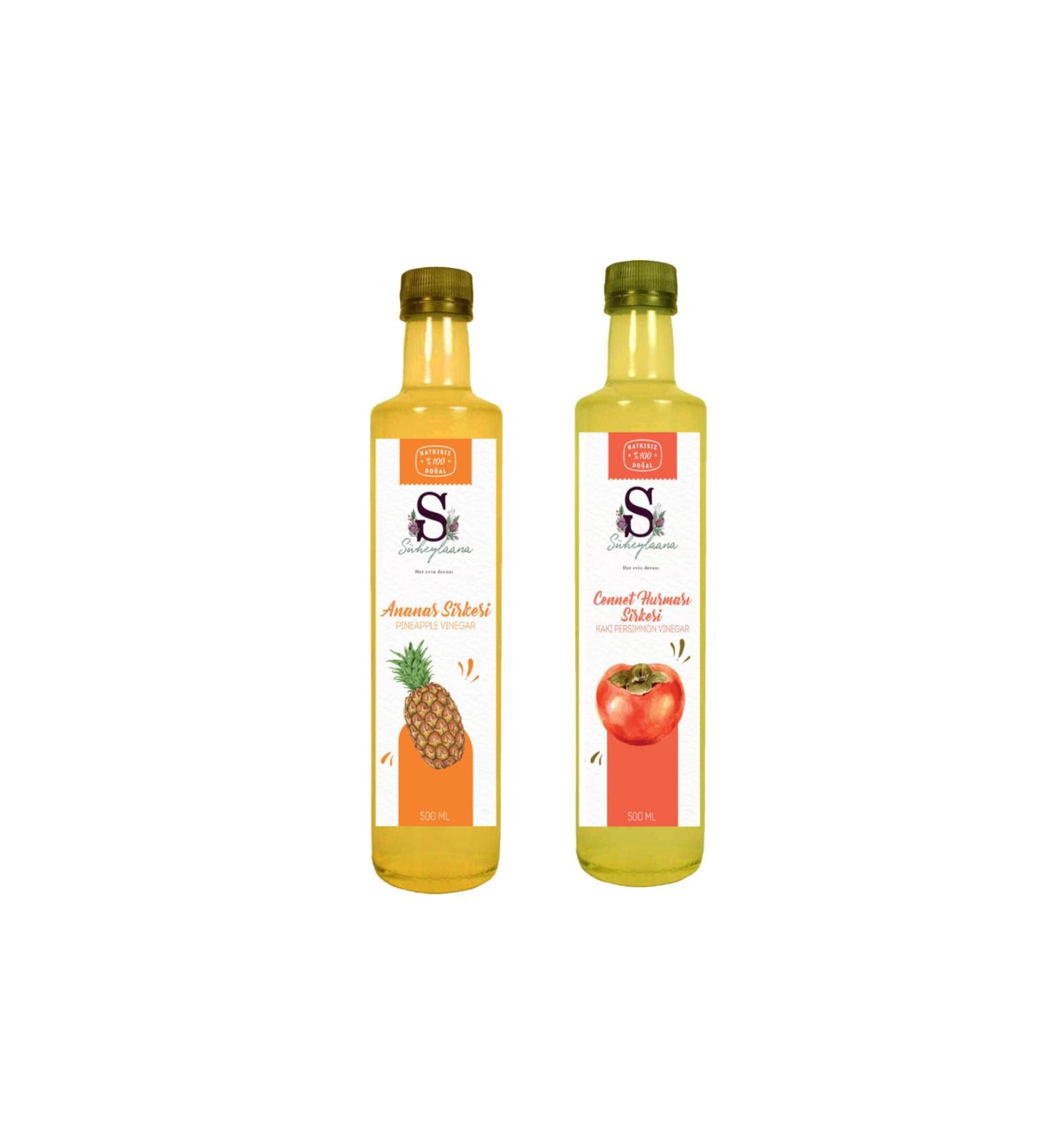 Suheylaana Natural Pineapple Vinegar 1500 Ml And Natural Lavender Vinegar Vinegar 1500 Ml