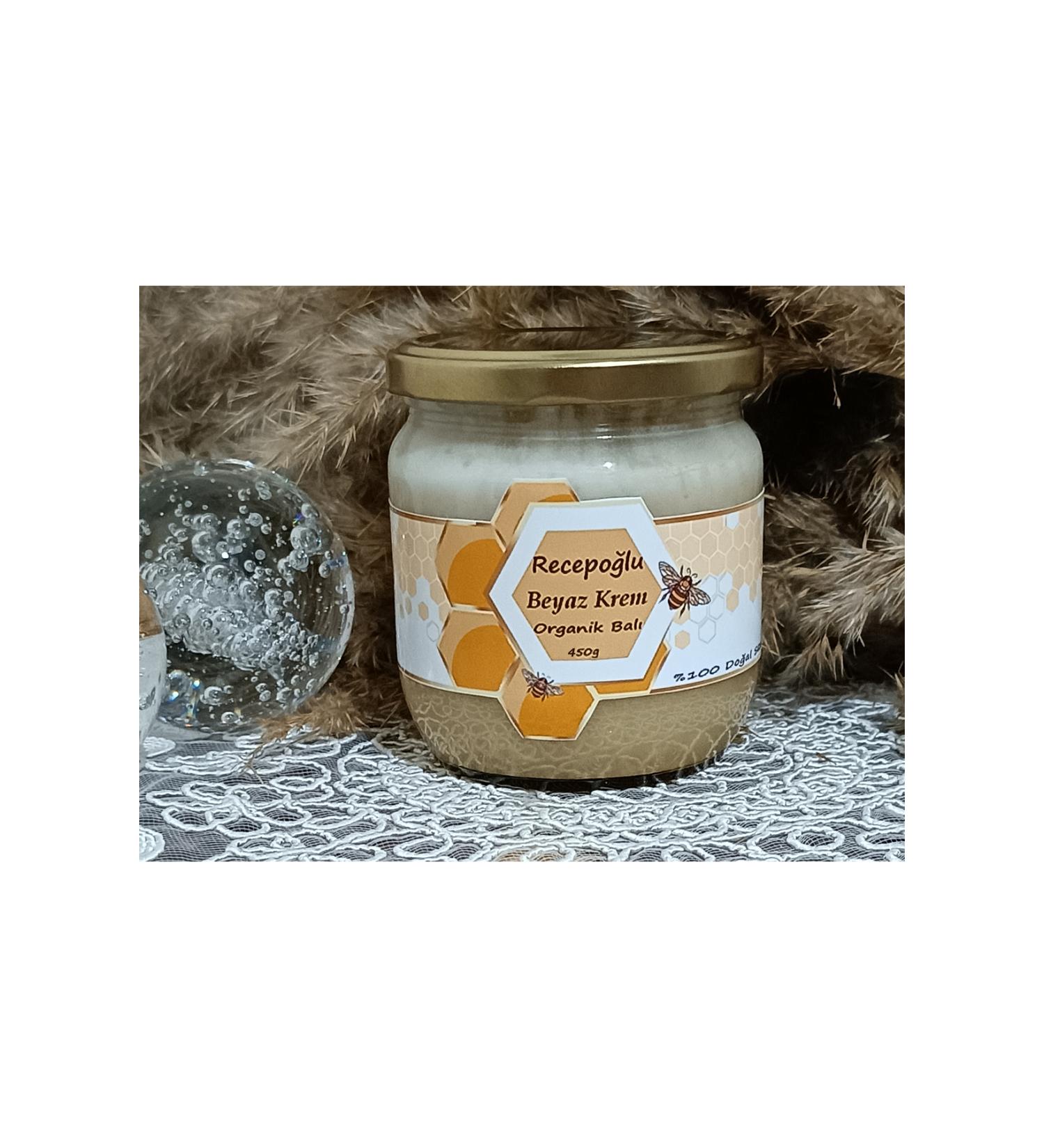 Recepo lu Organic Village White Cream Honey Natural Pure Honey 450 G