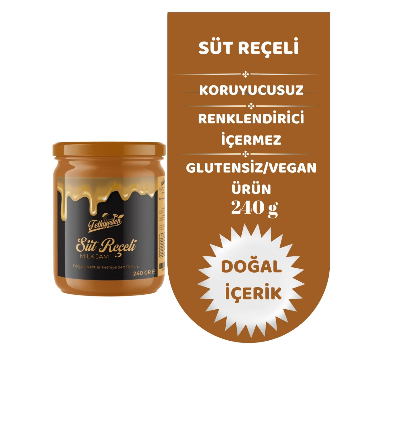HAND MADE From Fethiye Natural Additive-Free and Organic Milk Jam 240gr - Buy Online on GoSupps.com