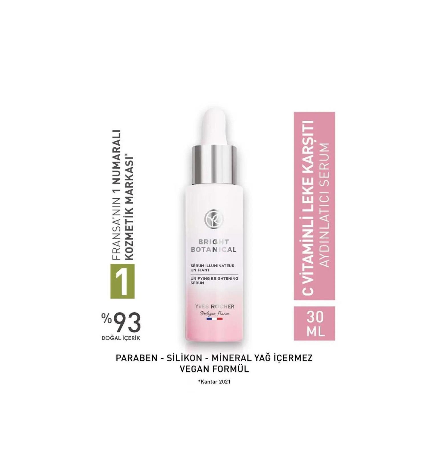 Yves Rocher Bright Botanical Anti-Blemish and Wrinkle Brightening and Tone-Equalizing Day/Night Cream 50 ml - Buy Online on GoSupps.com