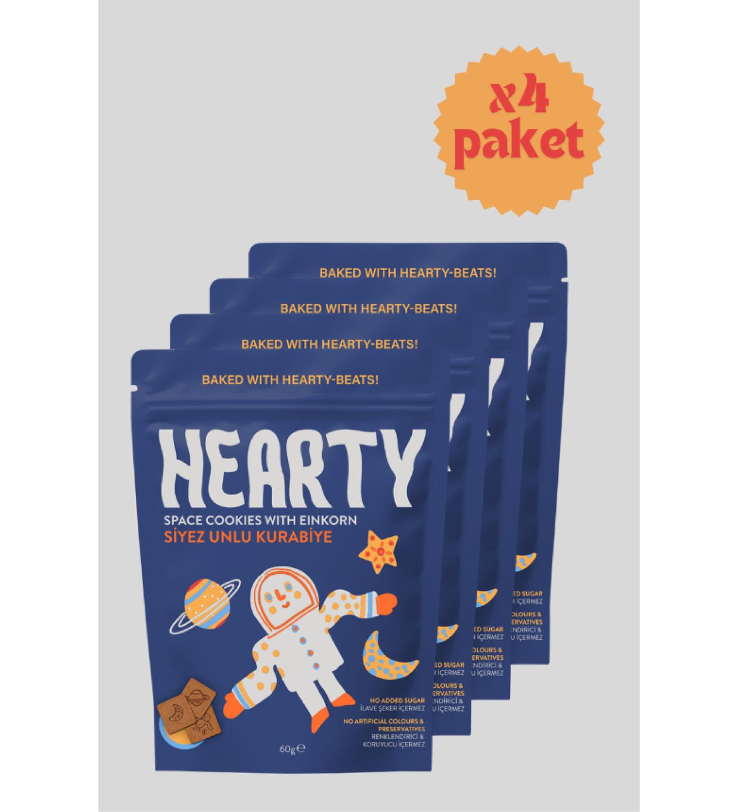 Hearty 4 Pack Einkorn Flour Cookies 60g Sugar-free Additive-free Healthy Snack for Kids - Buy Online on GoSupps.com