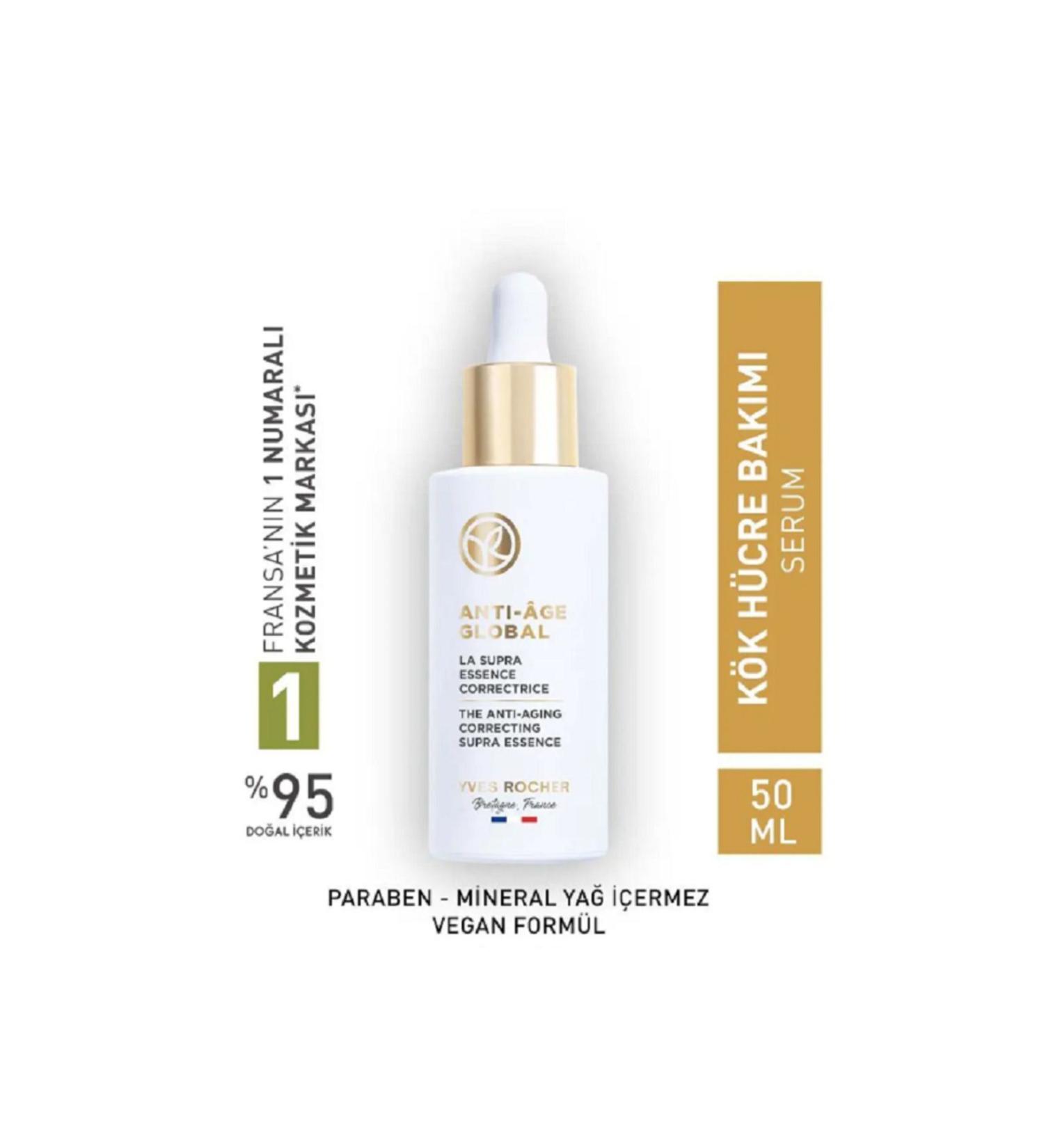 Yves Rocher Day Serum - Regenerating Anti-Aging Herbal Stem Cell Care / Anti-Age Global 50ml - Buy Online on GoSupps.com
