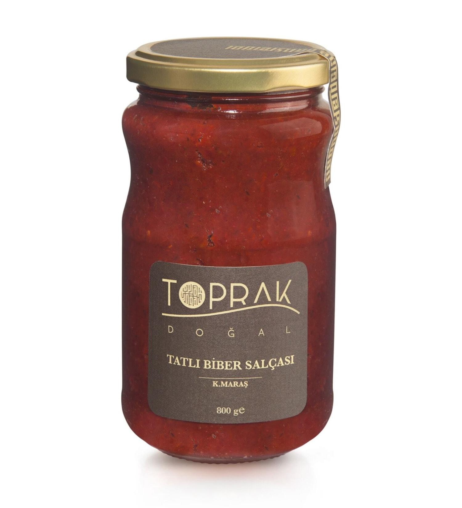 Toprak Natural Sweet Pepper Paste 800 G K.mara - Homemade Natural Sweet Pepper Paste