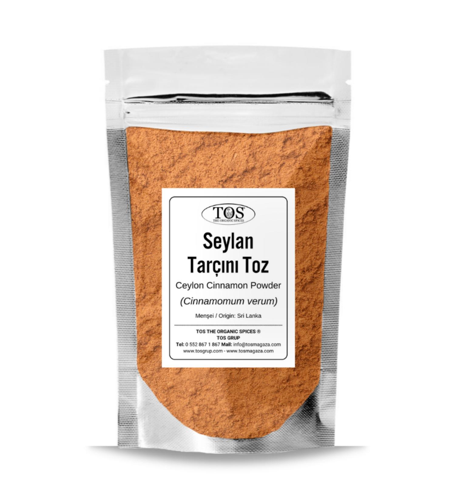 TOS The Organic Spices Ceylon Cinnamon Powder 250 gr Real Cinnamon (1st Quality) Cinnamomum verum / Sri Lanka Cinnamon