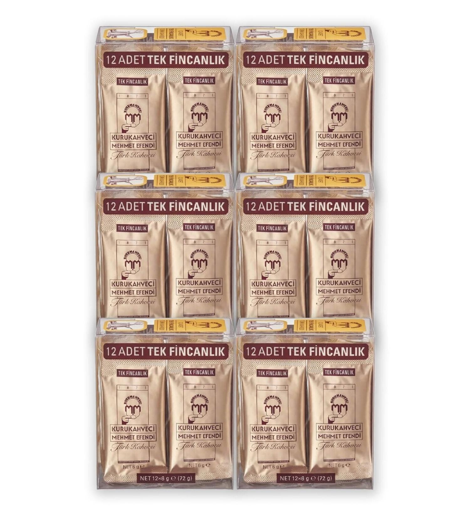 Mehmet Efendi Single Serving Turkish Coffee 12x6gr - 5 Pieces