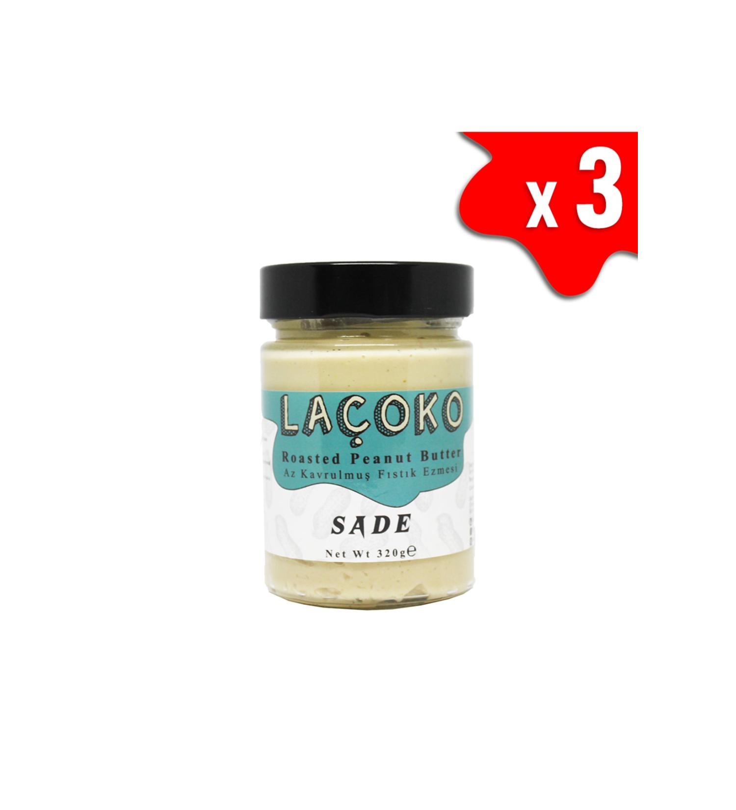 LA OKO 960 Grams Sugar-Free Additive-Free Gluten-Free Vegan Natural Lightly Roasted (Raw) Peanut Butter