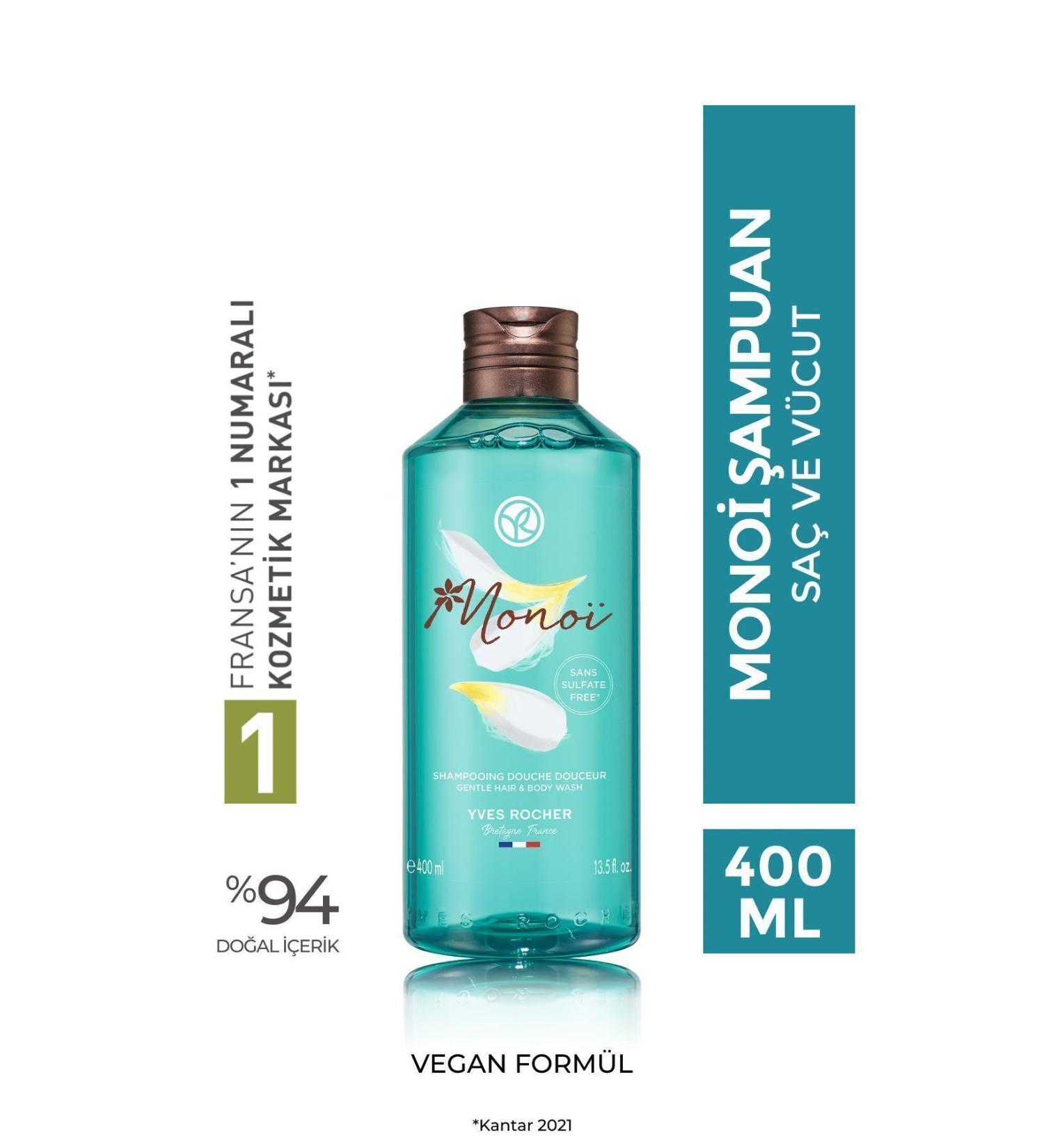 Yves Rocher Hair and Body Shampoo for Soft Skin Nourishing Without Weighing Hair eleg.2743