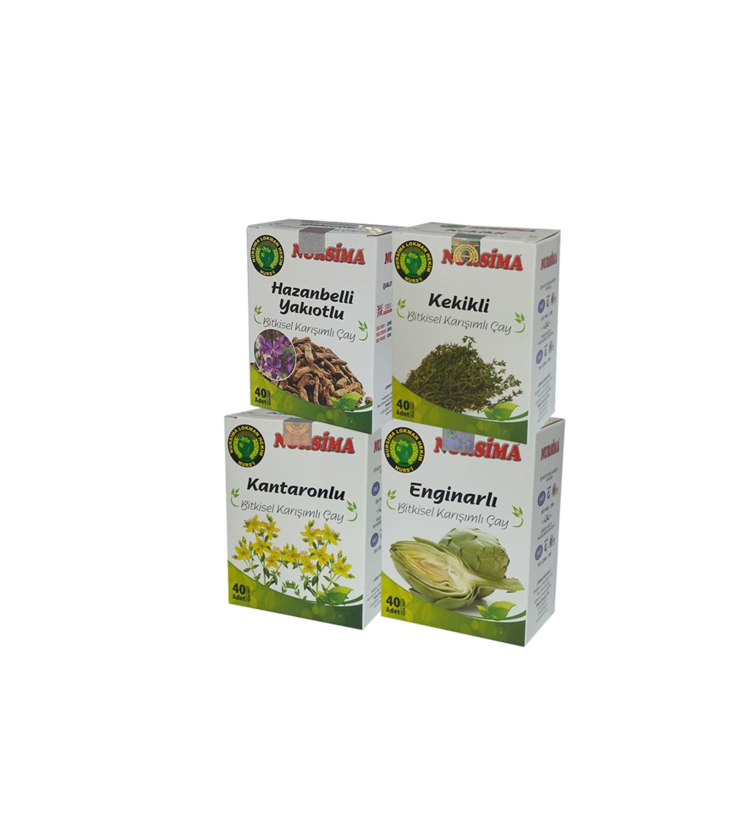 Nursima White Tea Herbal Tea Set 4 Pieces X 40 Pieces